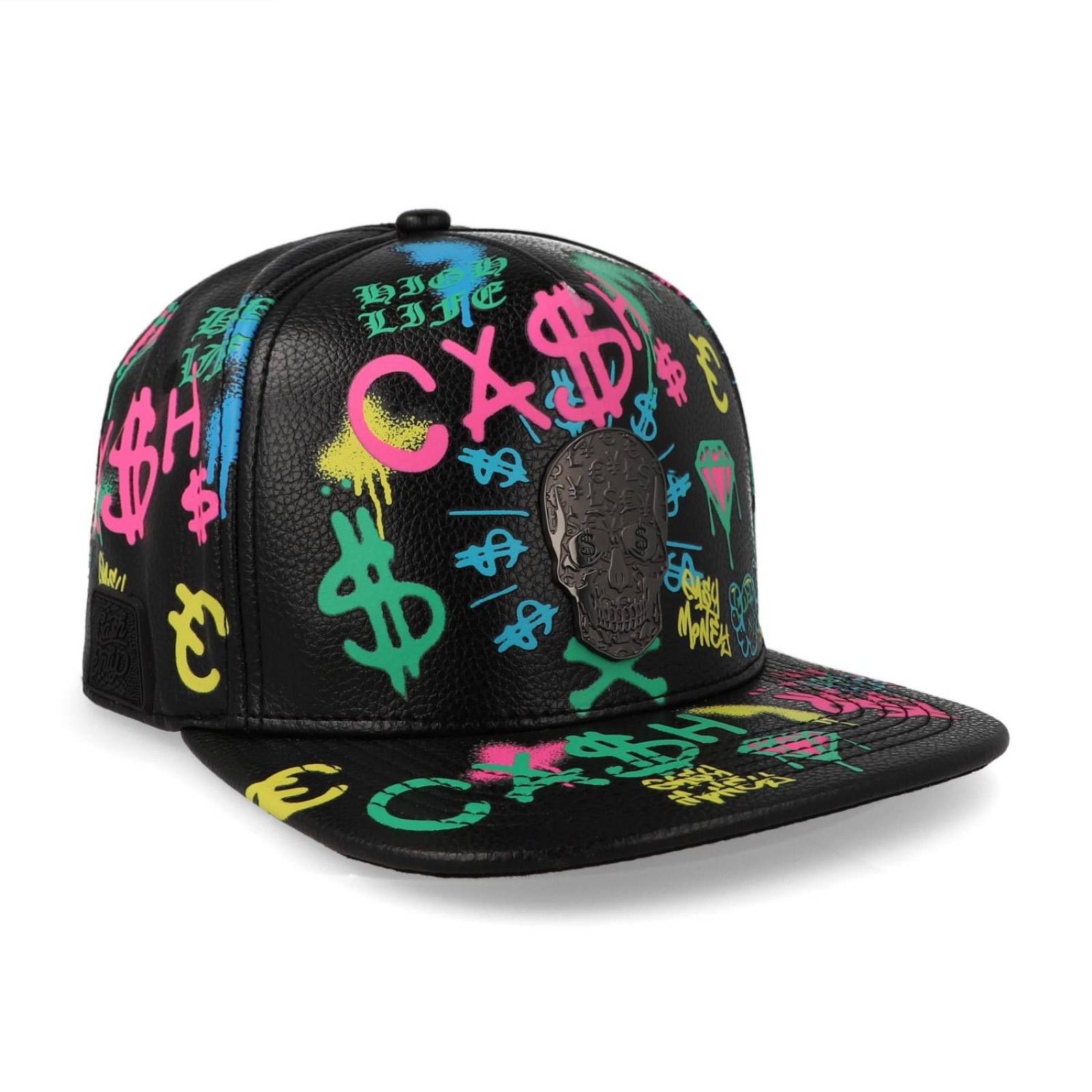 Gorra Cash Only 23 Full Print Skull Skin Multi Negro Unitalla 