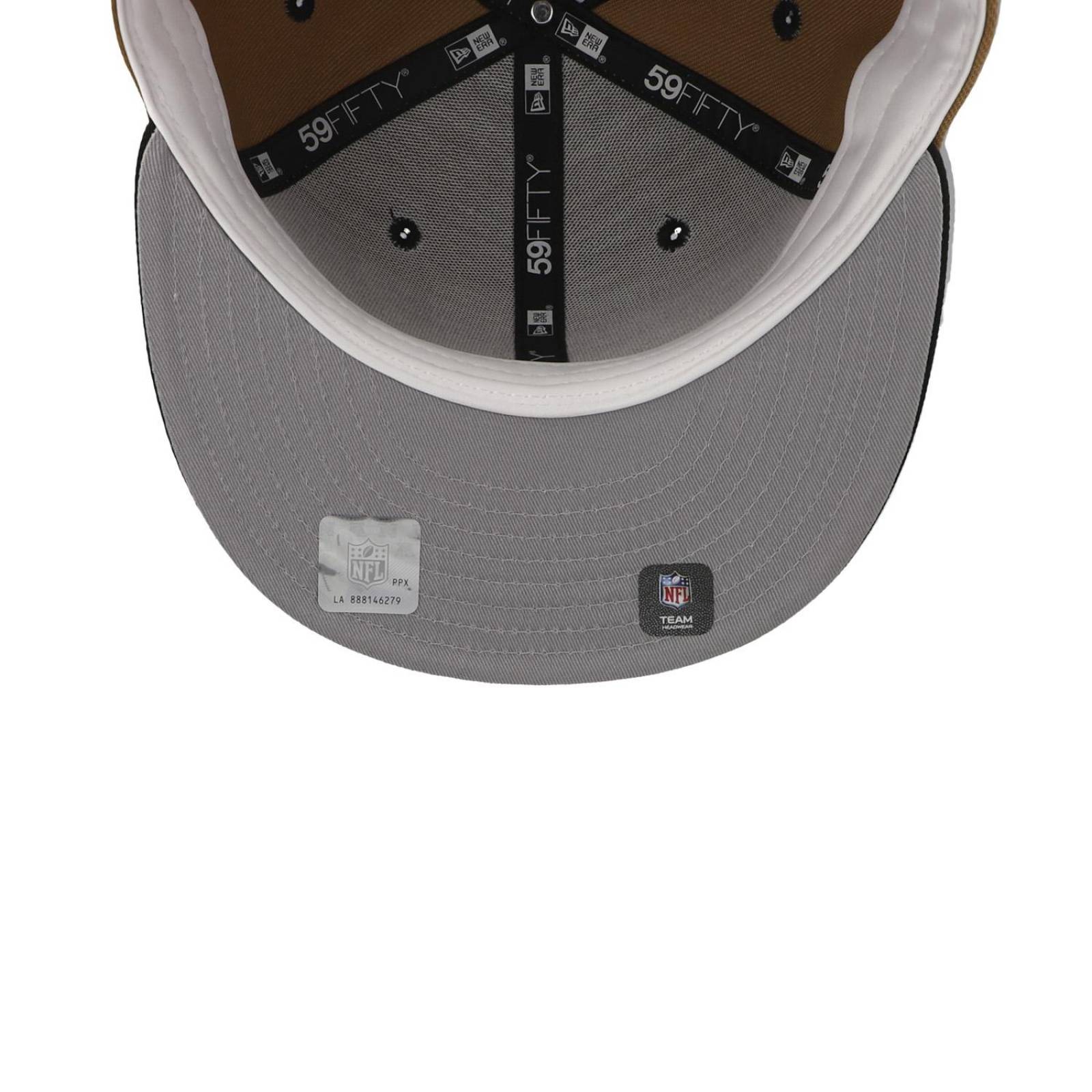 Gorra New Era 59 Fifty NFL Q323 Wheat Black Raiders Cafe Cerrada 