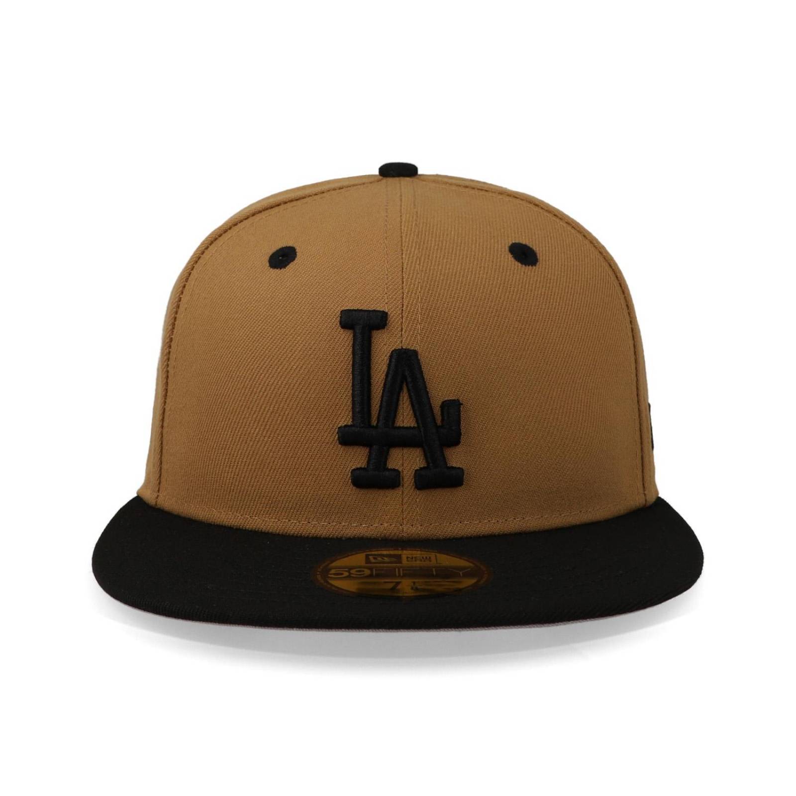 Gorra New Era 59 Fifty MLB Q323 Wheat Black Dodgers Cafe Cerrada 
