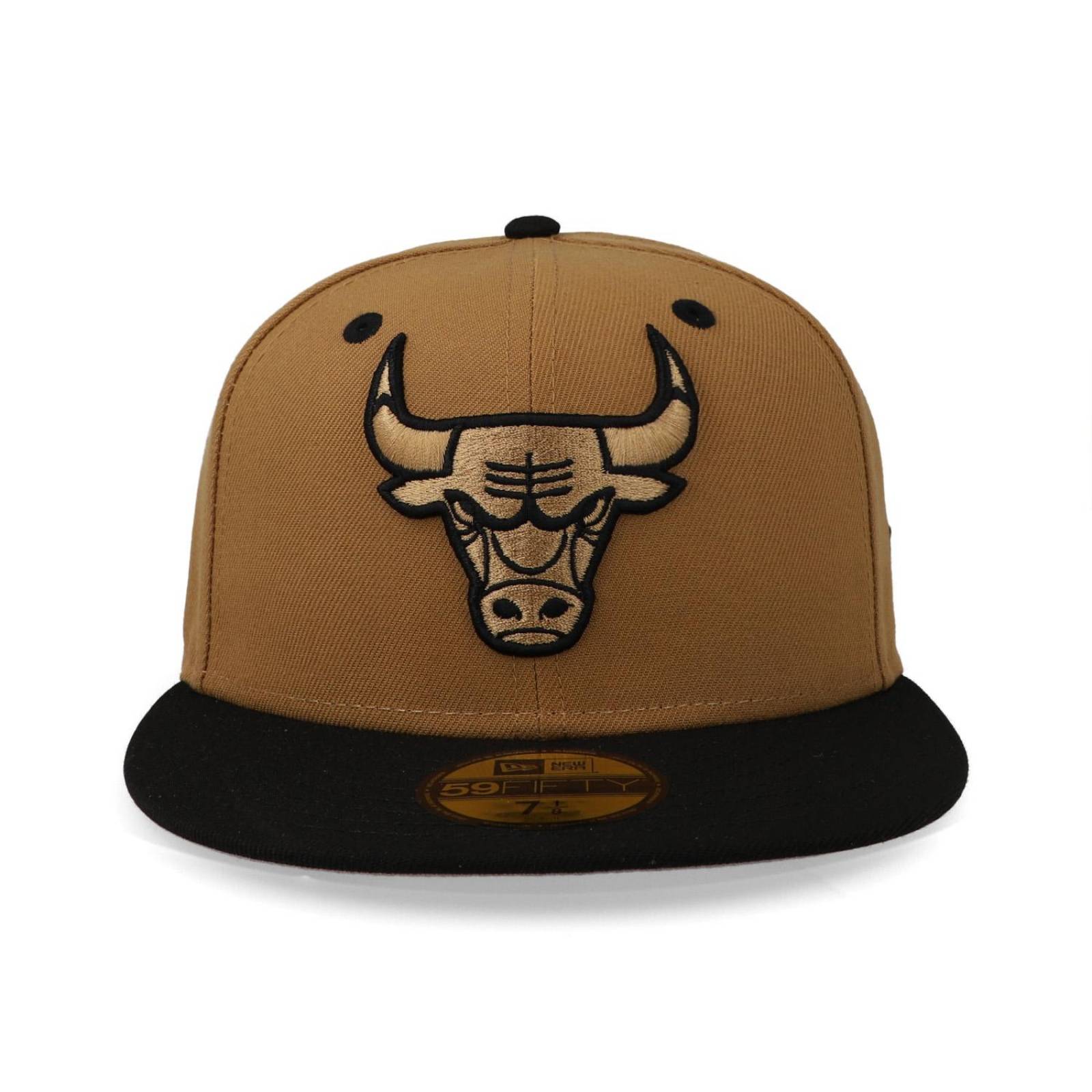 Gorra New Era 59 Fifty NBA Q323 Wheat Black Bulls Cafe Cerrada 