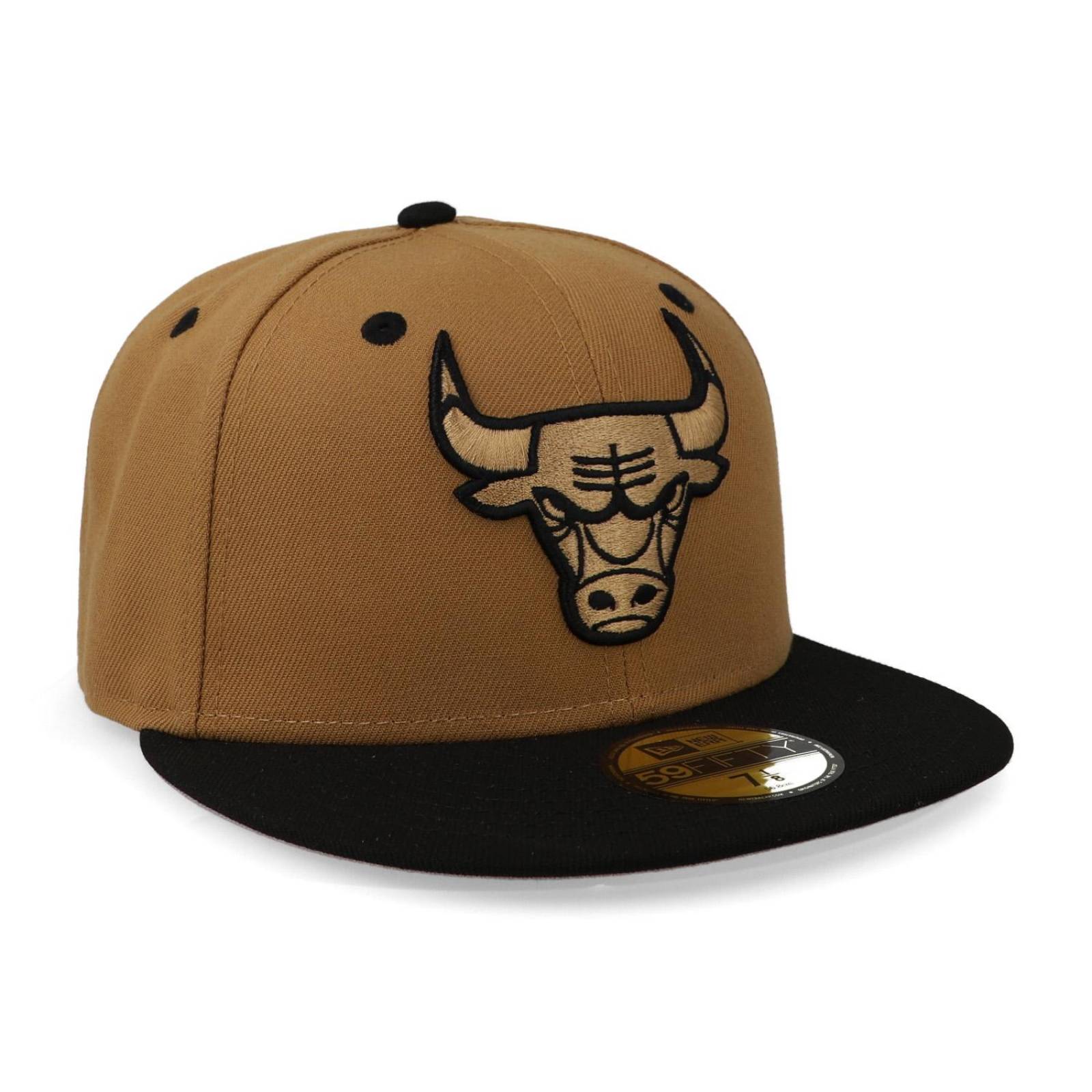 Gorra New Era 59 Fifty NBA Q323 Wheat Black Bulls Cafe Cerrada 