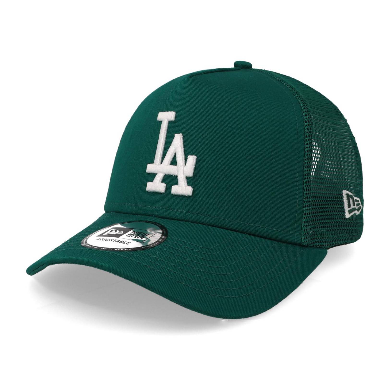 Gorra New Era Era 9 Forty MLB League Essential Trucker Los Angeles Dodgers Verde para niño 