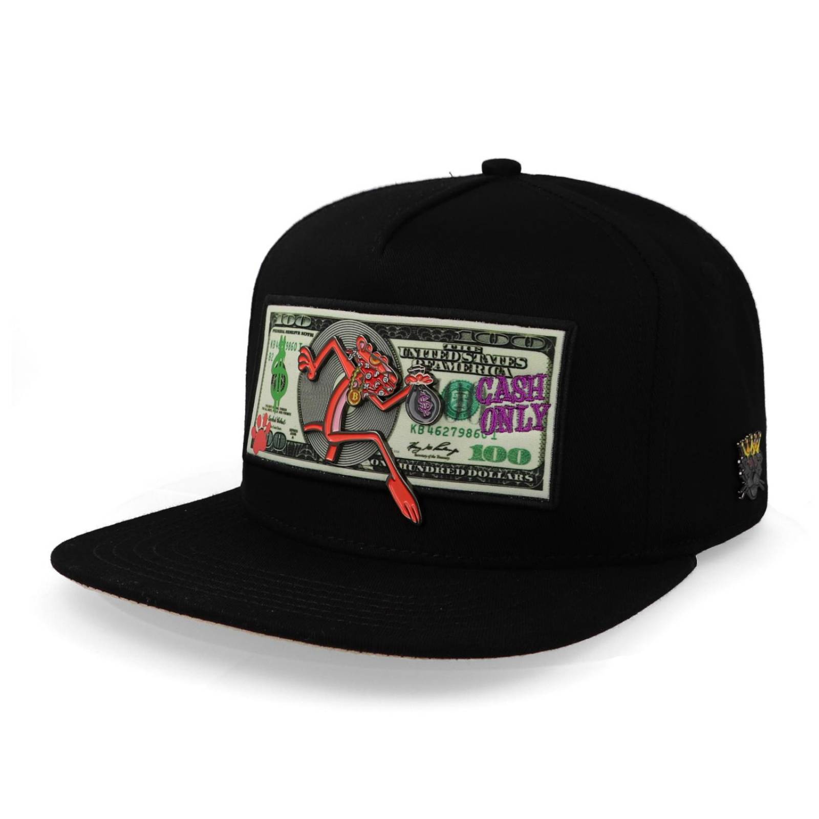Gorra Cash Only Pantera Rosa Dólar Negro Unitalla 