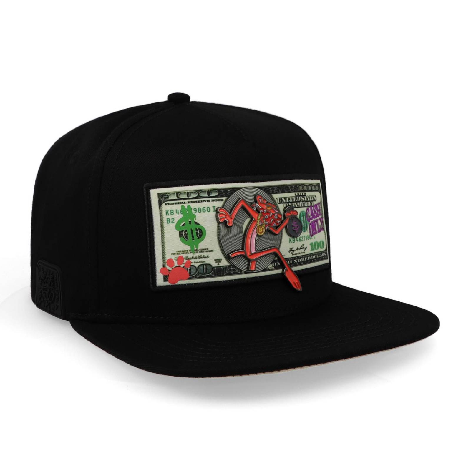Gorra Cash Only Pantera Rosa Dólar Negro Unitalla 