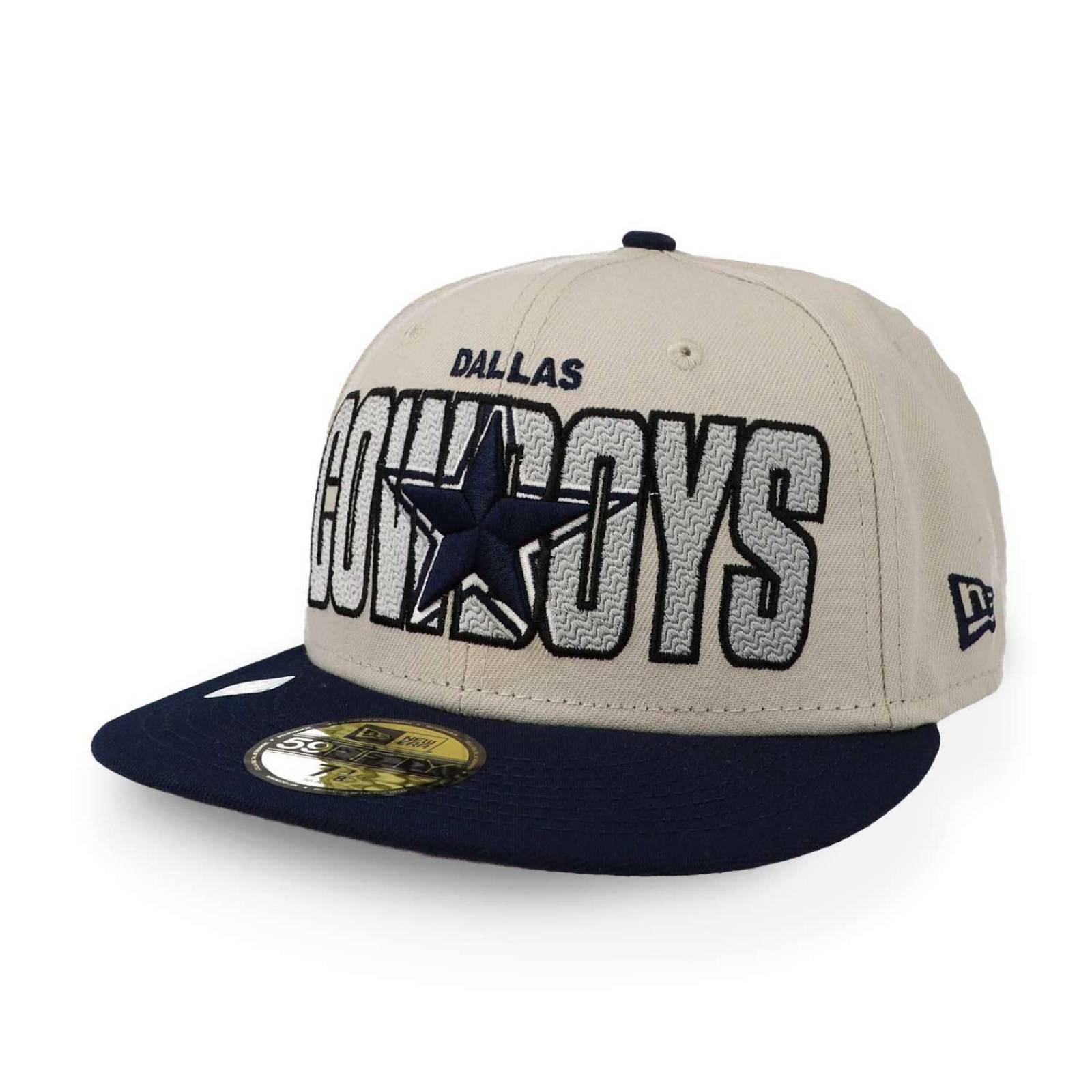 Gorra New Era 59 Fifty NFL 23 Draft Cowboys Dallas Blanco Cerrada 