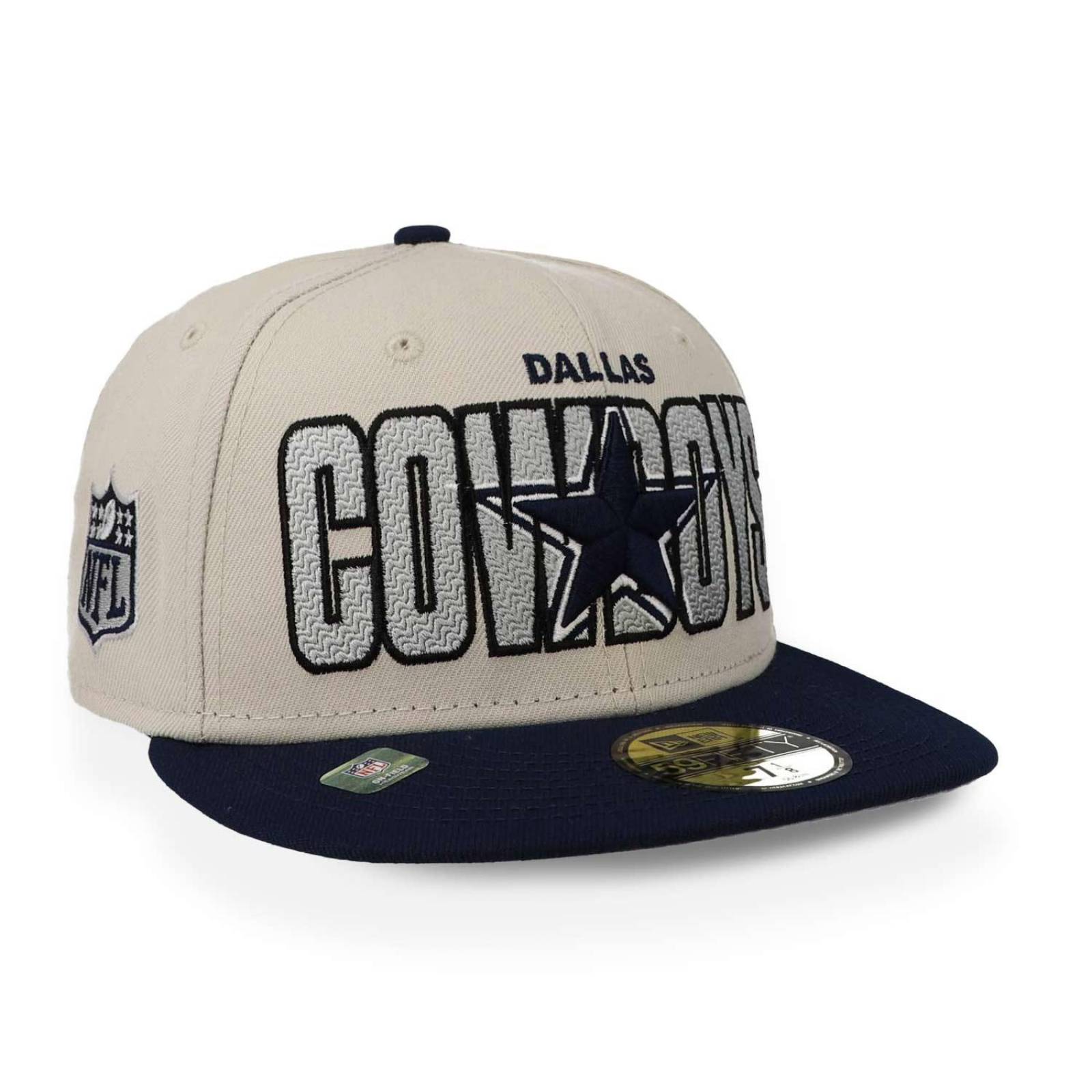 Gorra New Era 59 Fifty NFL 23 Draft Cowboys Dallas Blanco Cerrada 