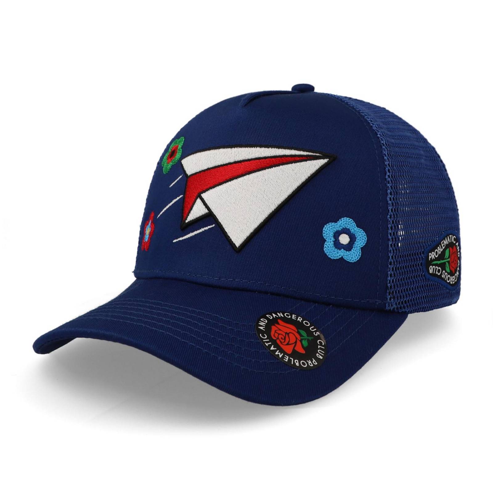 Gorra Problematic Chiquete Paperplane Malla Azul Pma Azul Unitalla