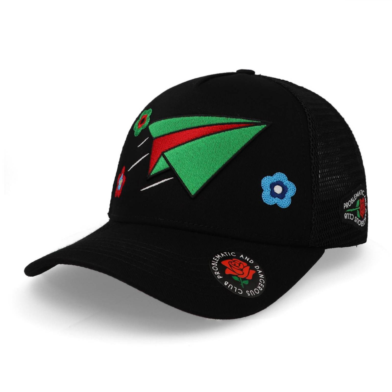 Gorra Problematic Chiquete Paperplane Malla Negro Pmn Negro Unitalla 
