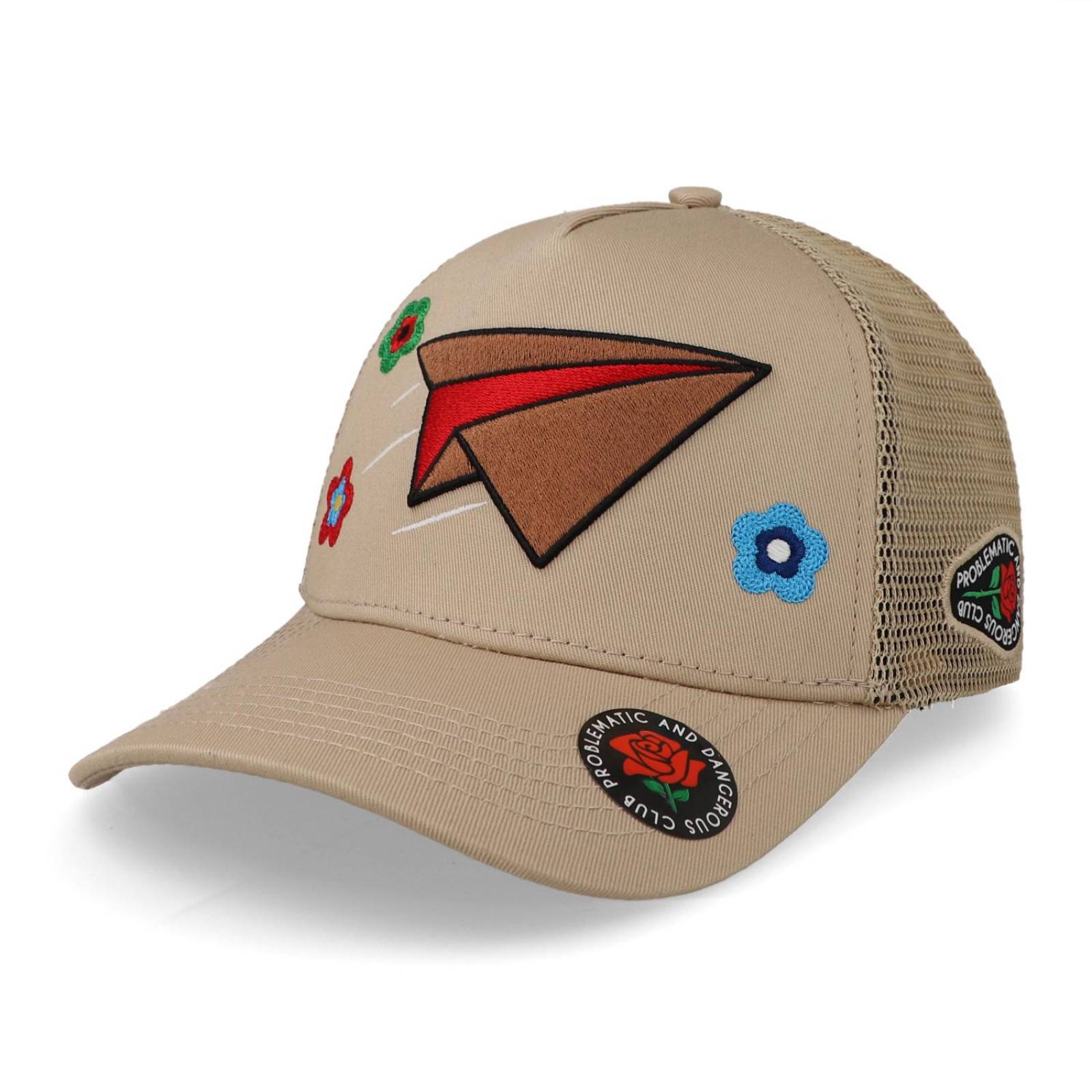 Gorra Problematic Chiquete Paperplane Malla Arena Pmar Beige Unitalla