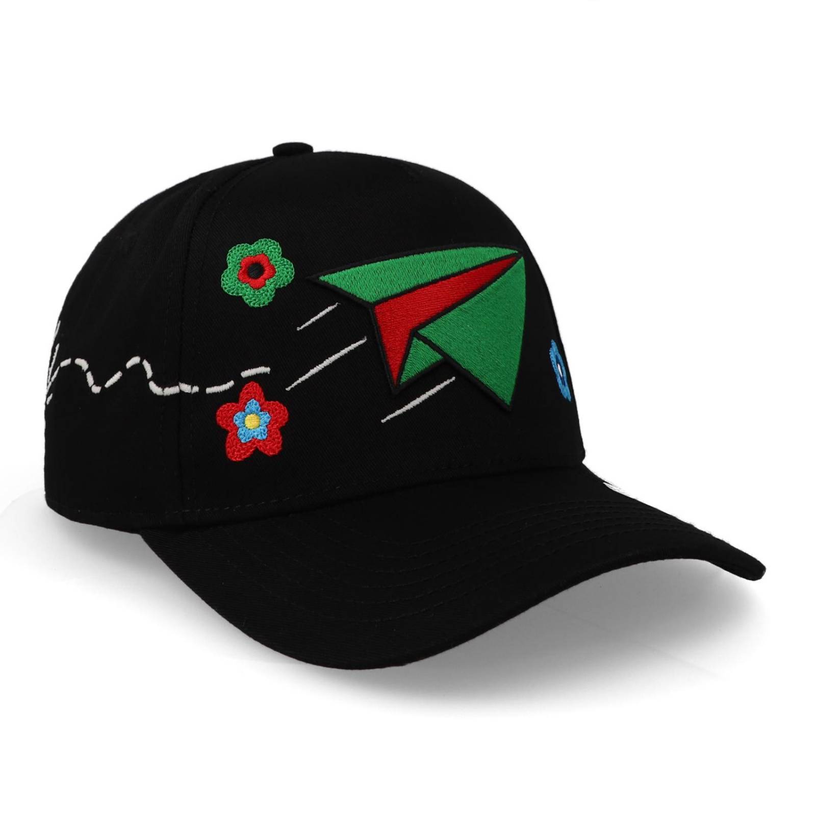 Gorra Problematic Chiquete Paperplane Snapback Curve Psn Negro Unitalla