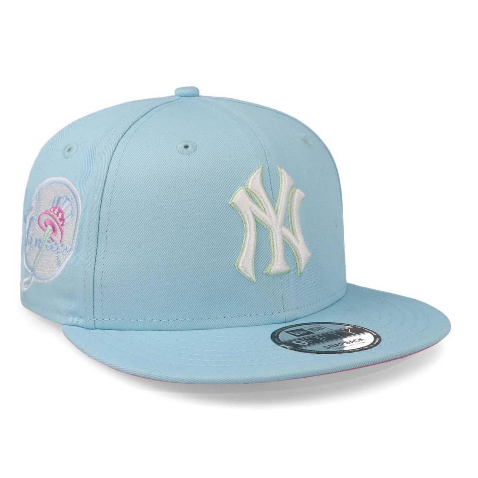 Gorra New Era 9 Fifty MLB Pastel Patch Yankees Azul Cielo Unitalla