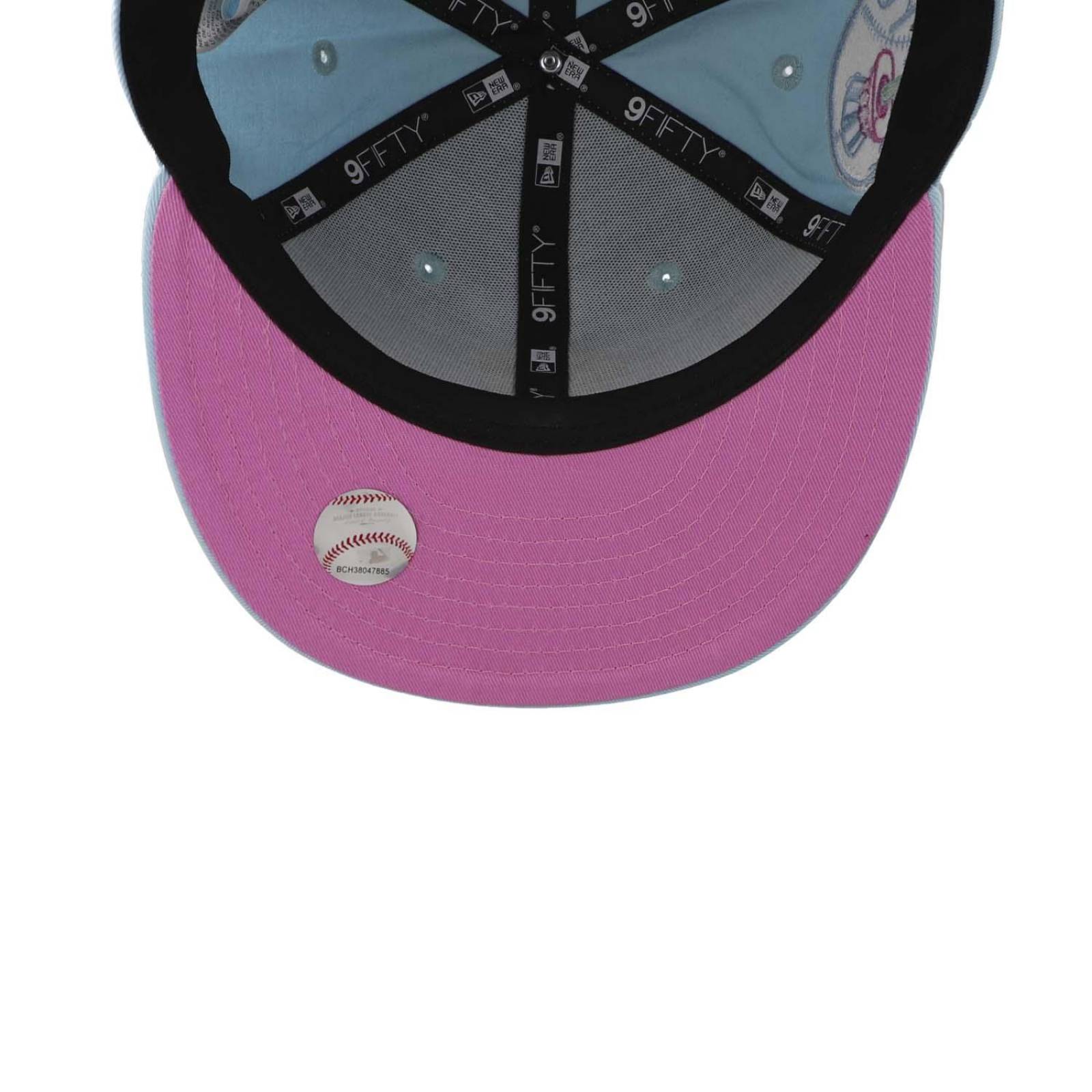 Gorra New Era 9 Fifty MLB Pastel Patch Yankees Azul Cielo Unitalla