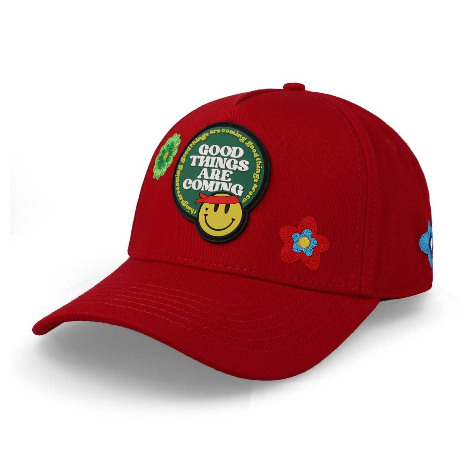 Gorra Problematic Chiquete Good Things Curve Rojo Unitalla 