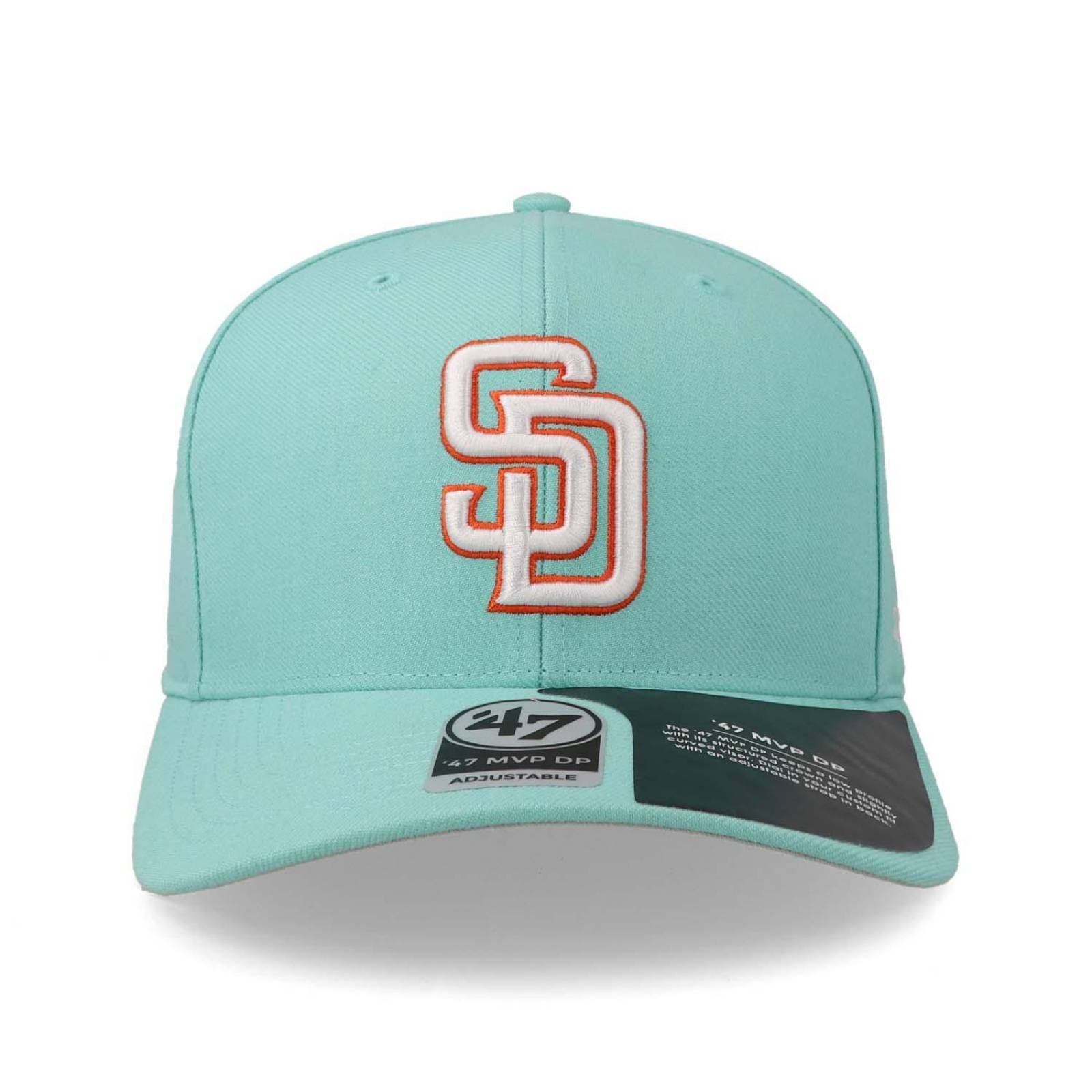 Gorra 47 MLB Padres San Diego No Shot Mvp Dp Turquesa Unitalla 