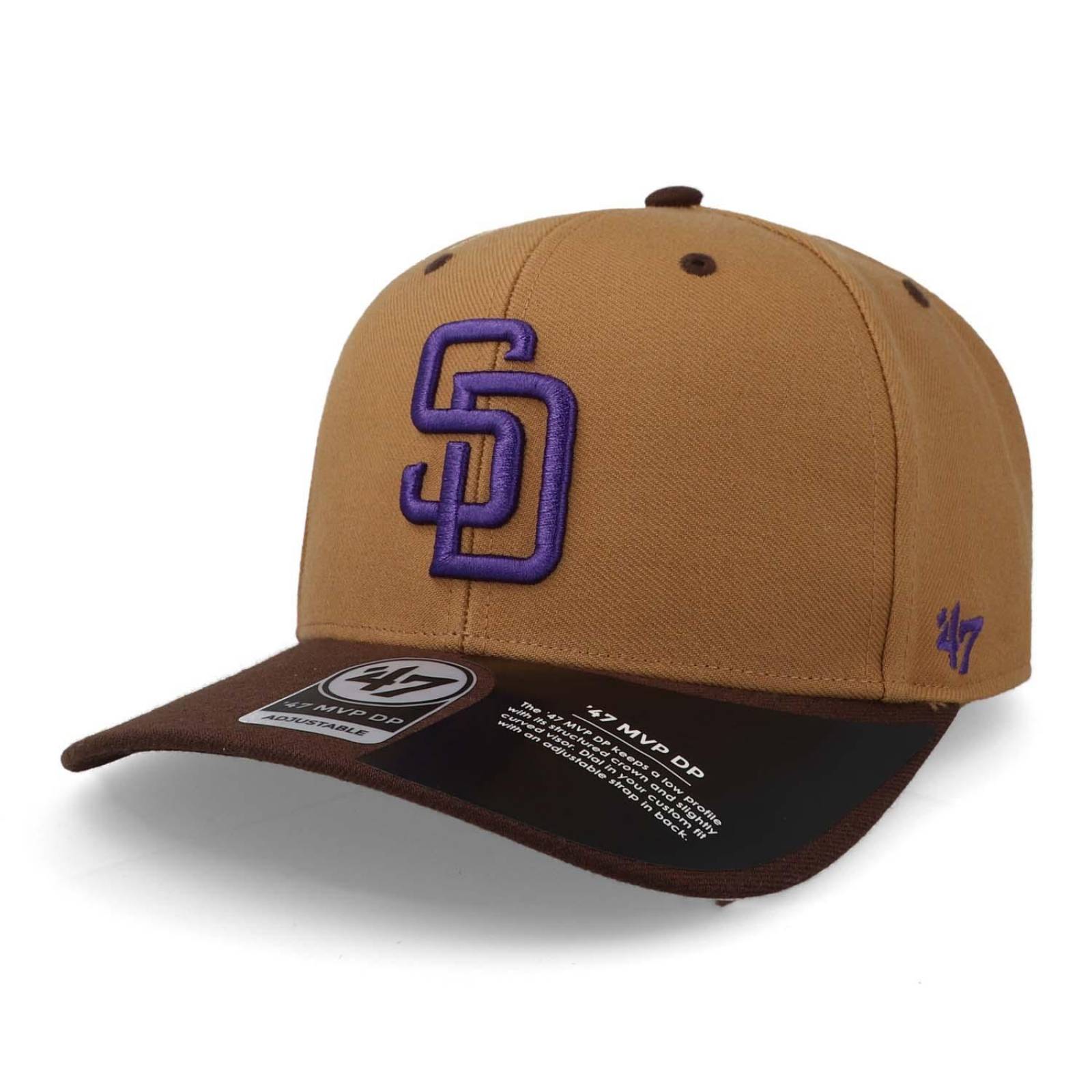 Gorra 47 MLB Padres San Diego Replica Cold Zone Mvp Dp Camel Unitalla 