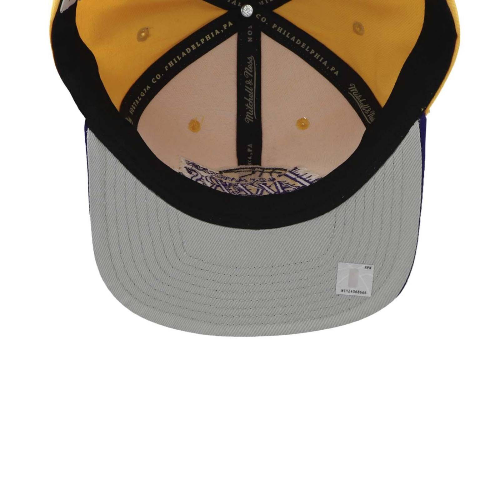 Gorra Mitchell & Ness NBA Lakers Los Ángeles Team Amarillo Unitalla 