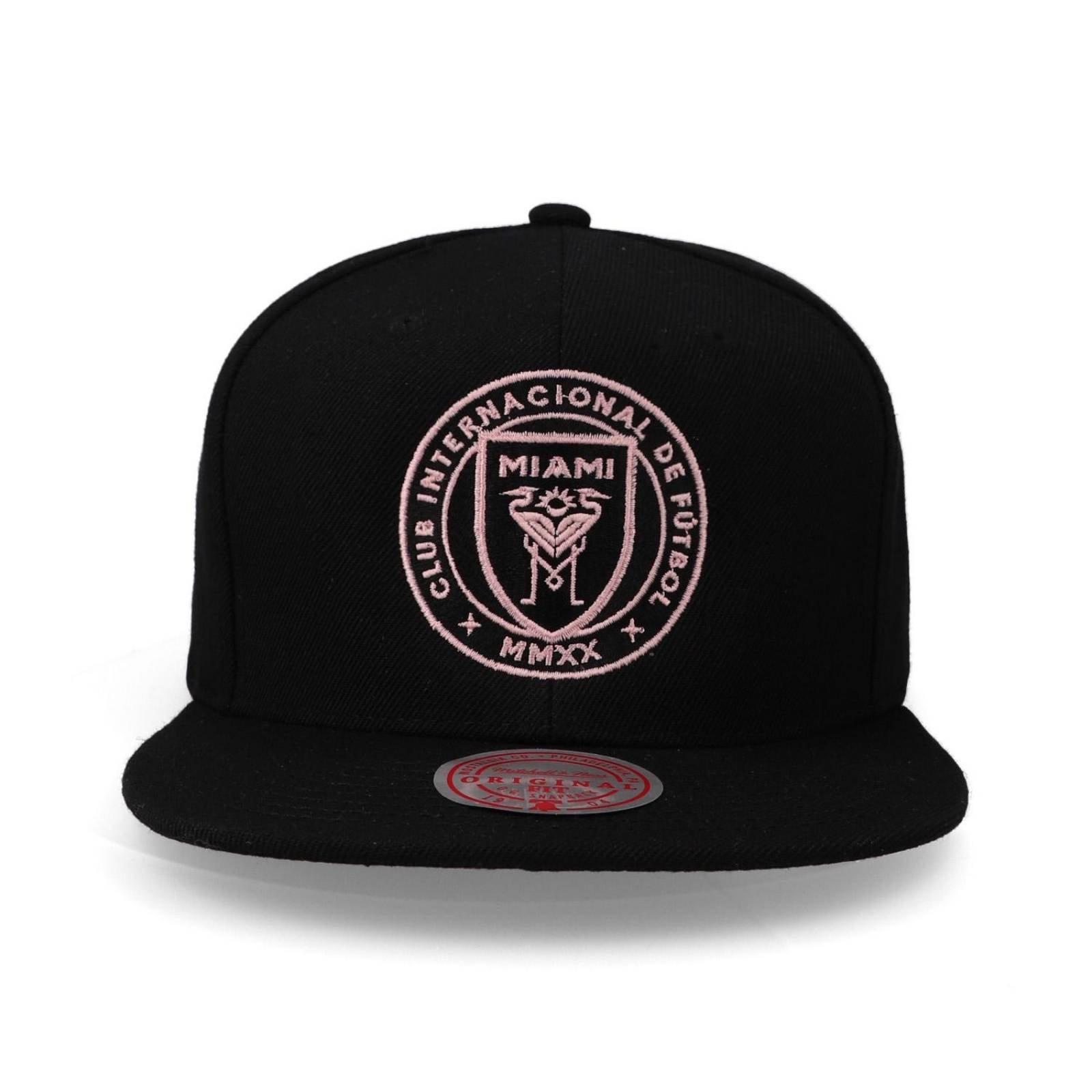 Gorra Mitchell & Ness MLS New Pink Crest Snk Inter Miami Negro Unitalla 