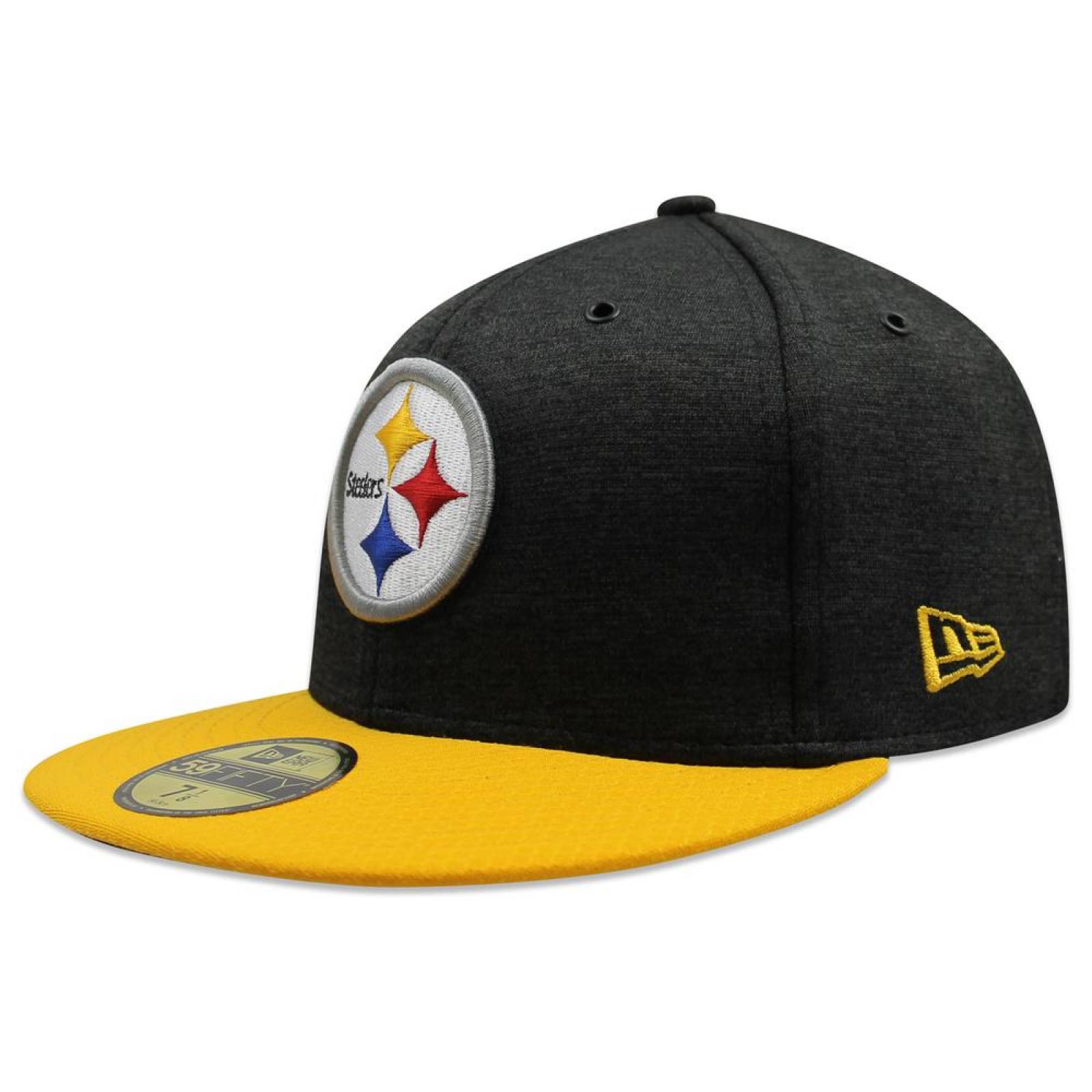 Gorra New Era 59 Fifty On Field 2018 Steelers Sideline Defended Negro 