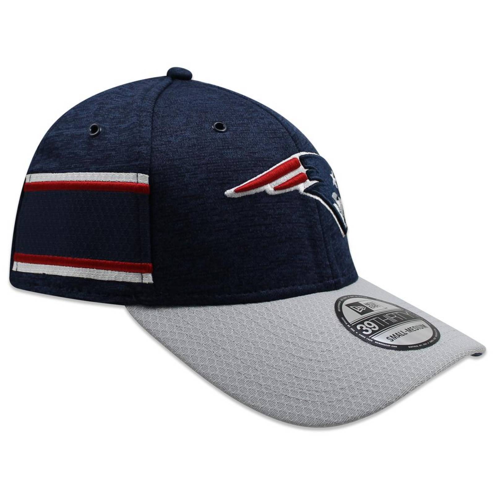 Gorra New Era 39 Thirty On Field 2018 Patriots Sideline Defended Azul 