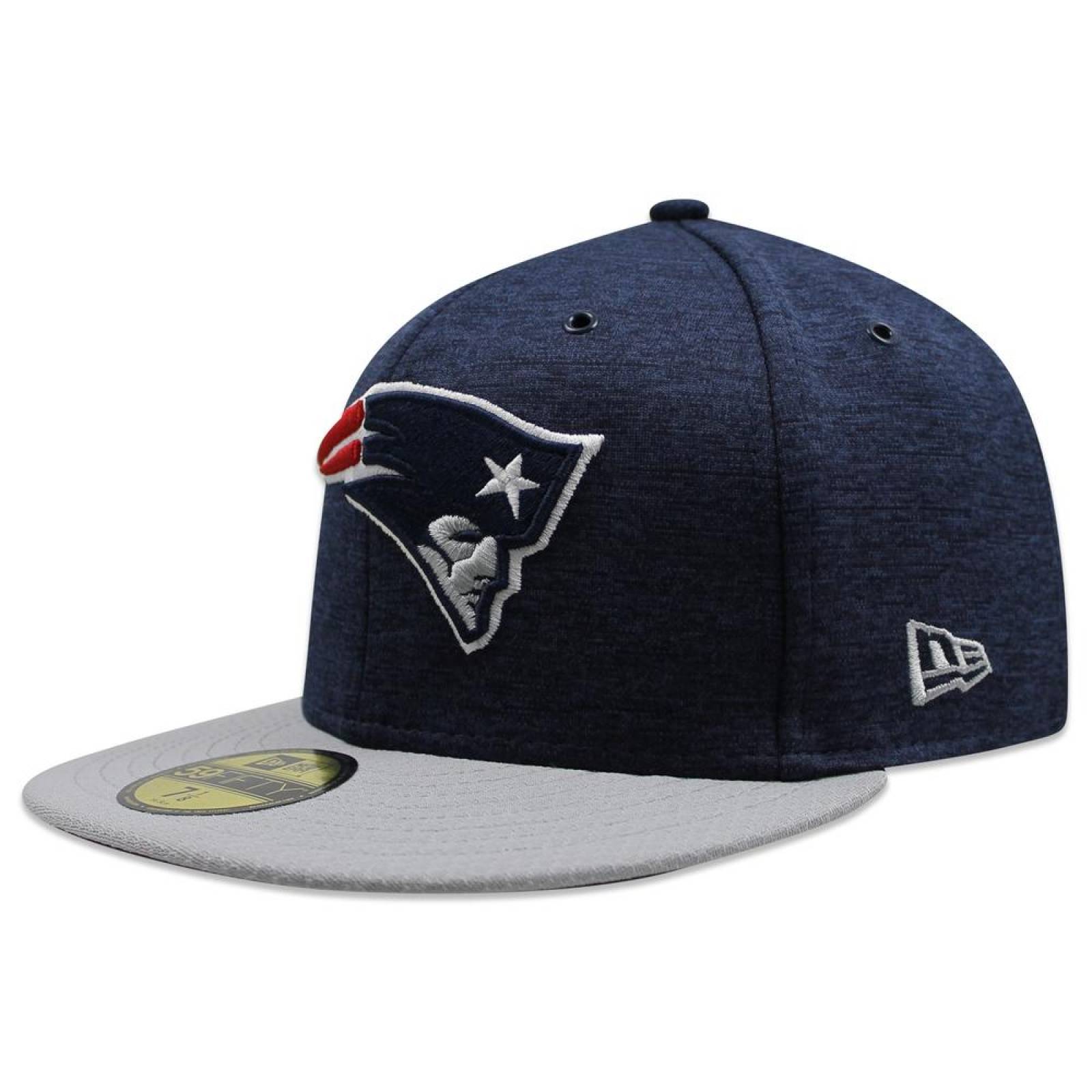 Gorra New Era 59 Fifty On Field 2018 Patriots Sideline Defended Azul 