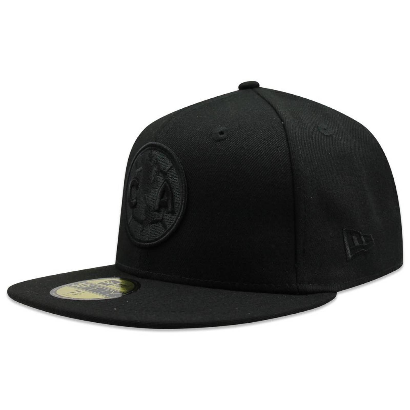 Gorra New Era 59 Fifty LMX America Oficial Poly Black On Black