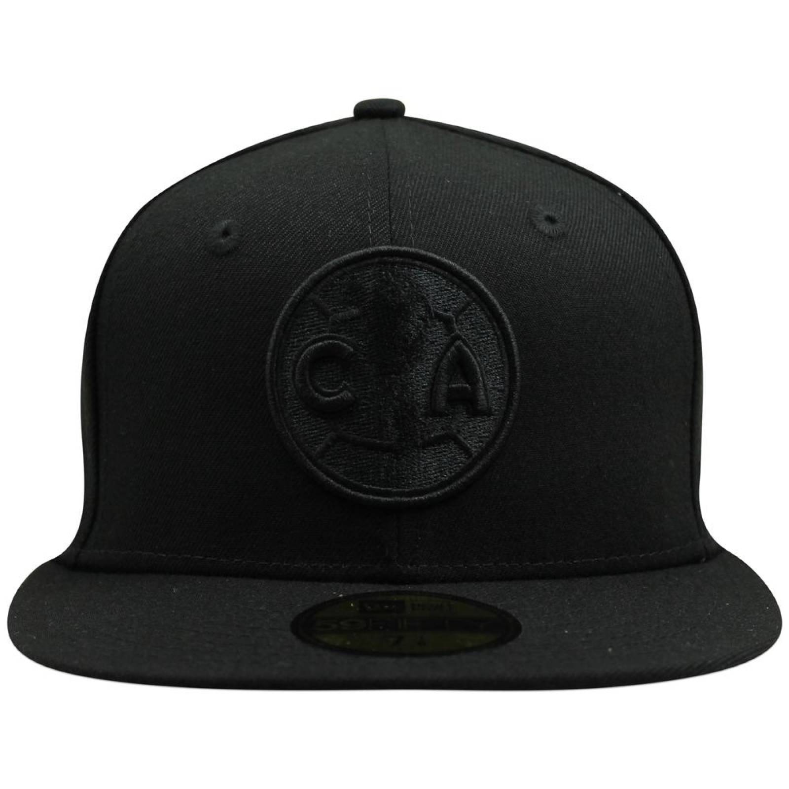 Gorra New Era 59 Fifty LMX America Oficial Poly Black On Black