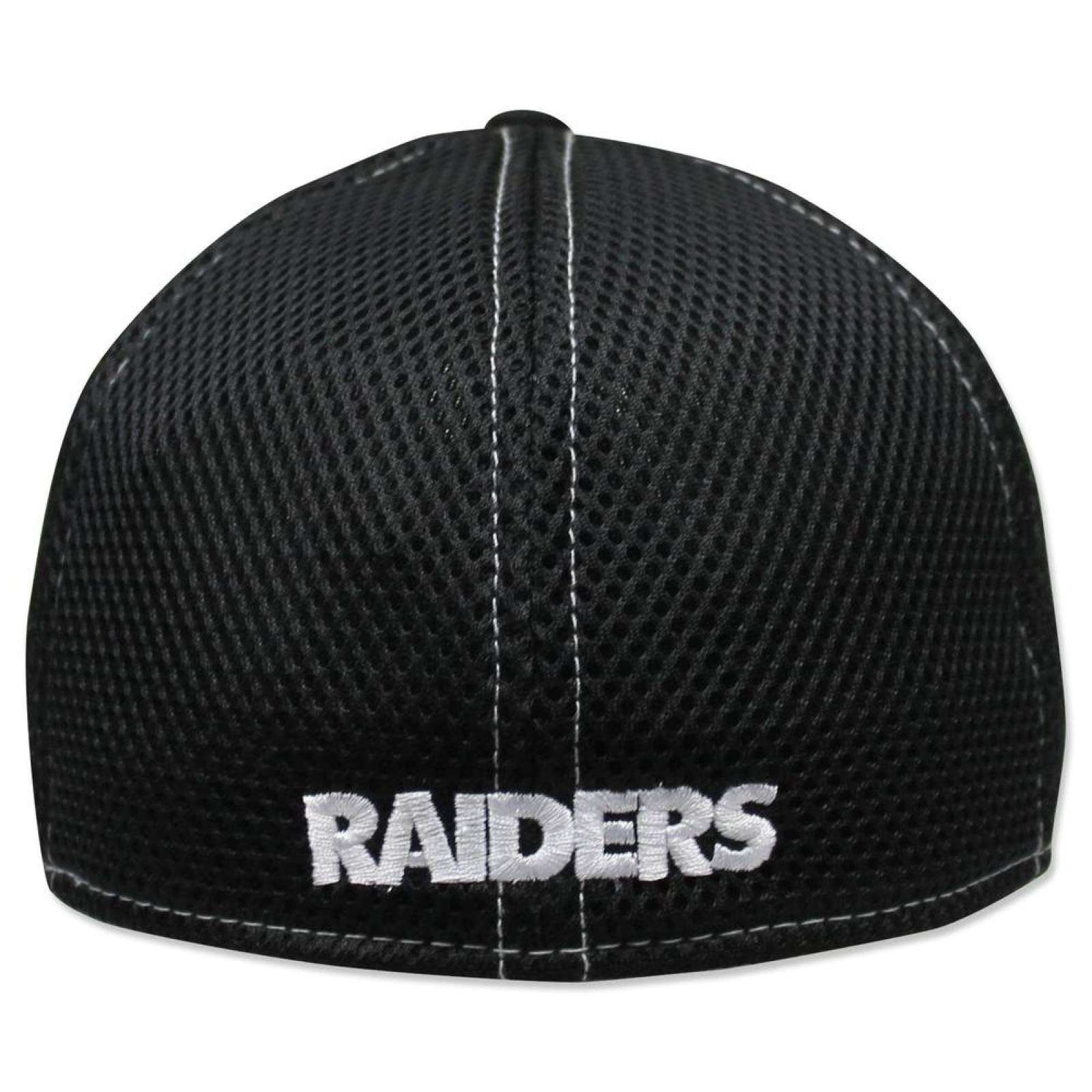 Gorra New Era 3930 NFL Raiders Flashed Front Neo GrisNegro 