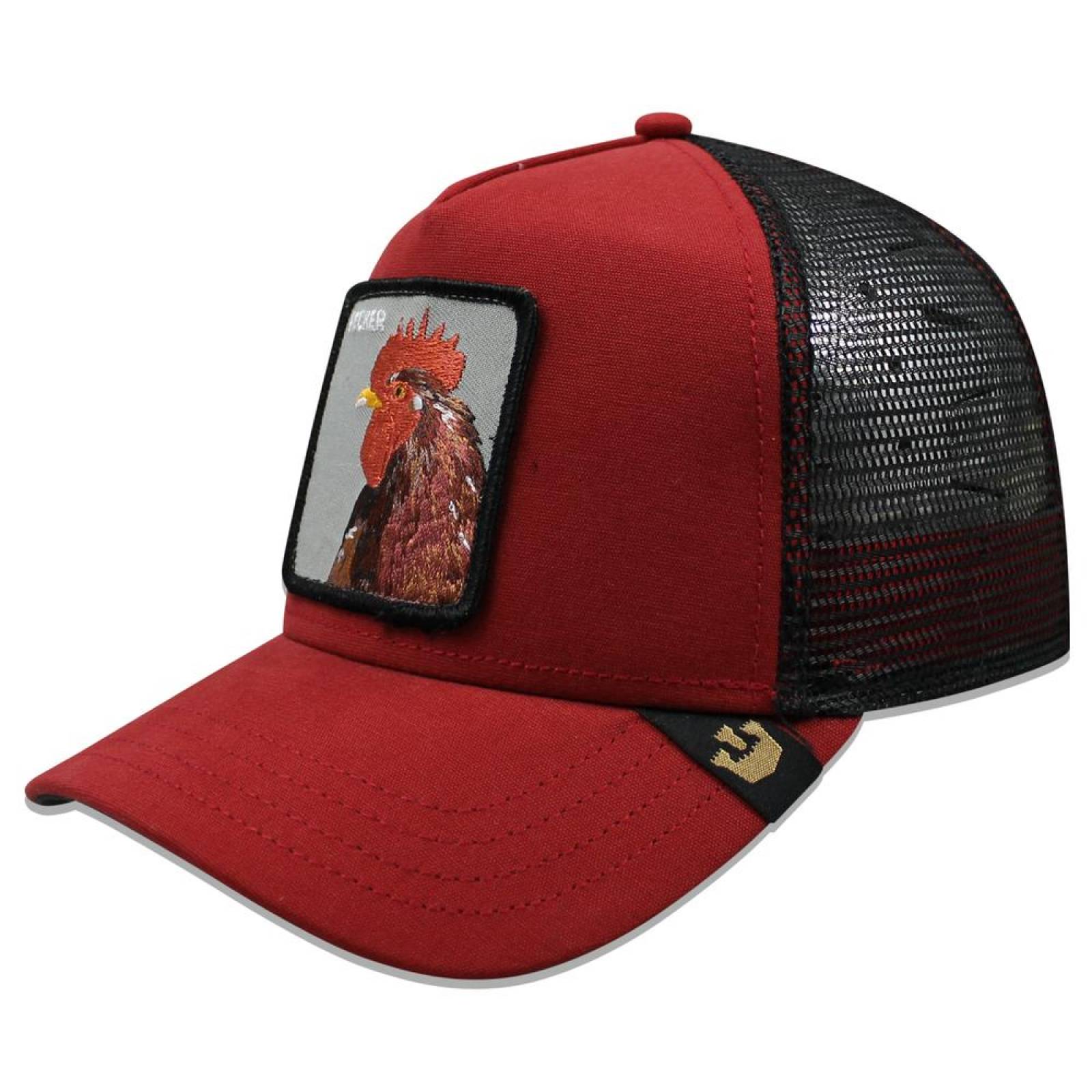 Gorra Goorin Bros Plucker Gallo Malla Rojo Unitalla 