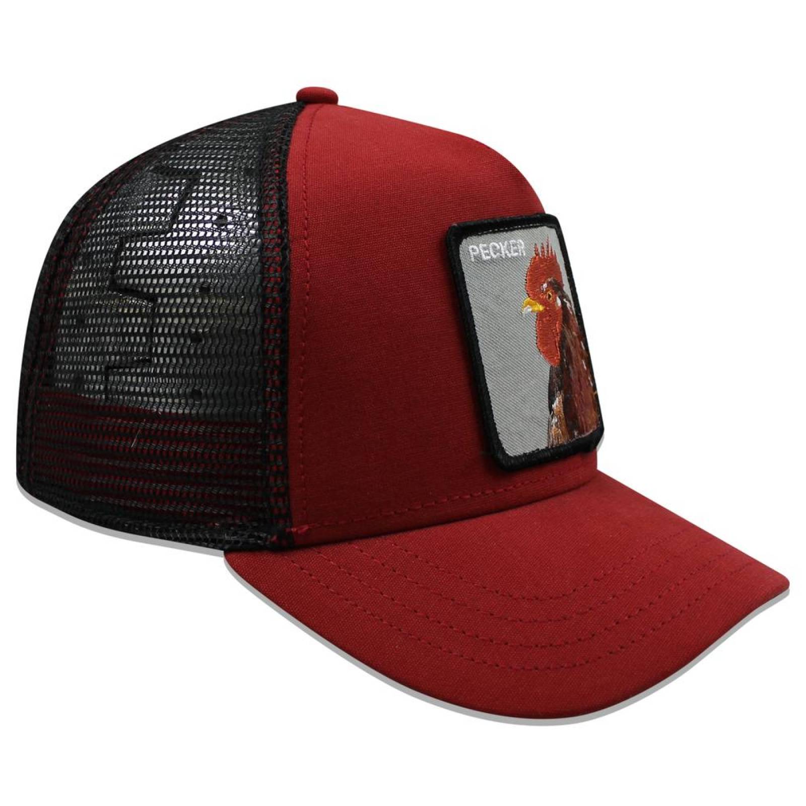 Gorra Goorin Bros Plucker Gallo Malla Rojo Unitalla 