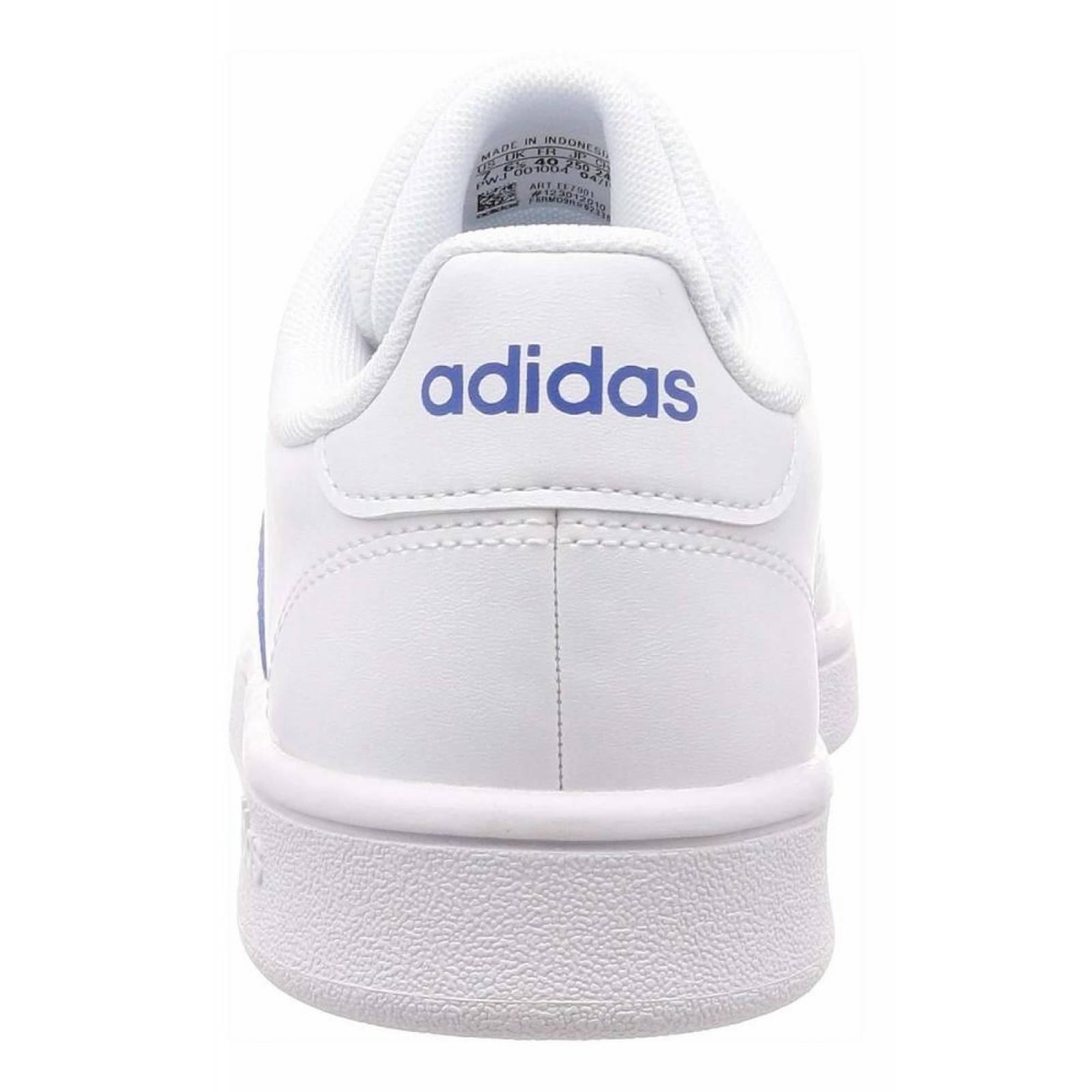 tenis adidas blancos con rojo y azul