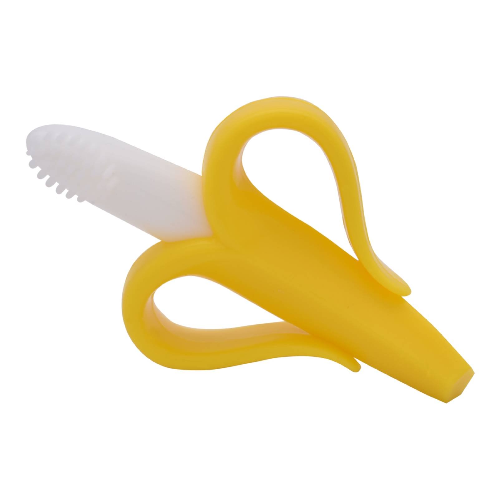 Cepillo dental para bebés de silicón suave - Plátano 