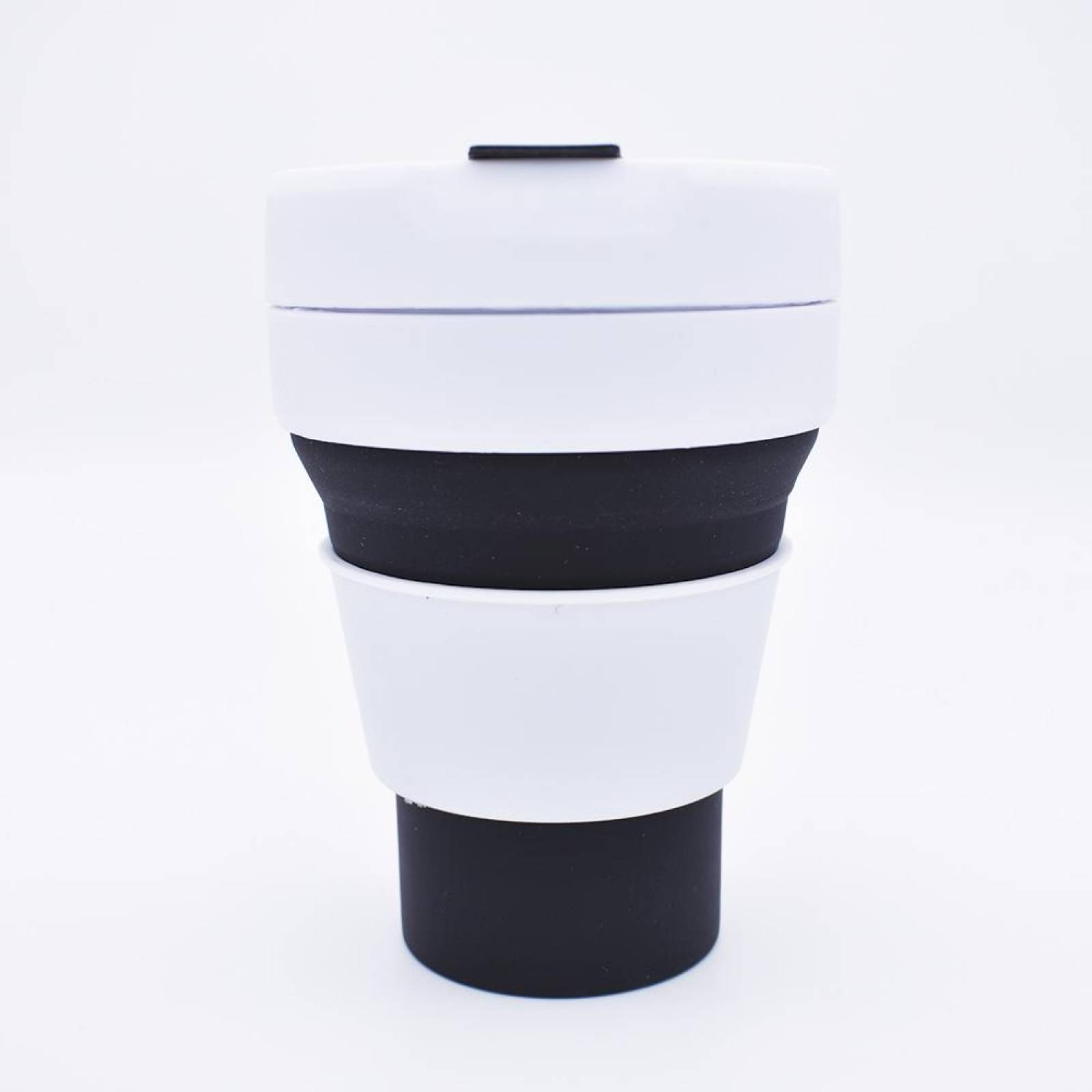 Vaso Reutilizable Retráctil de Silicón para Café Negro