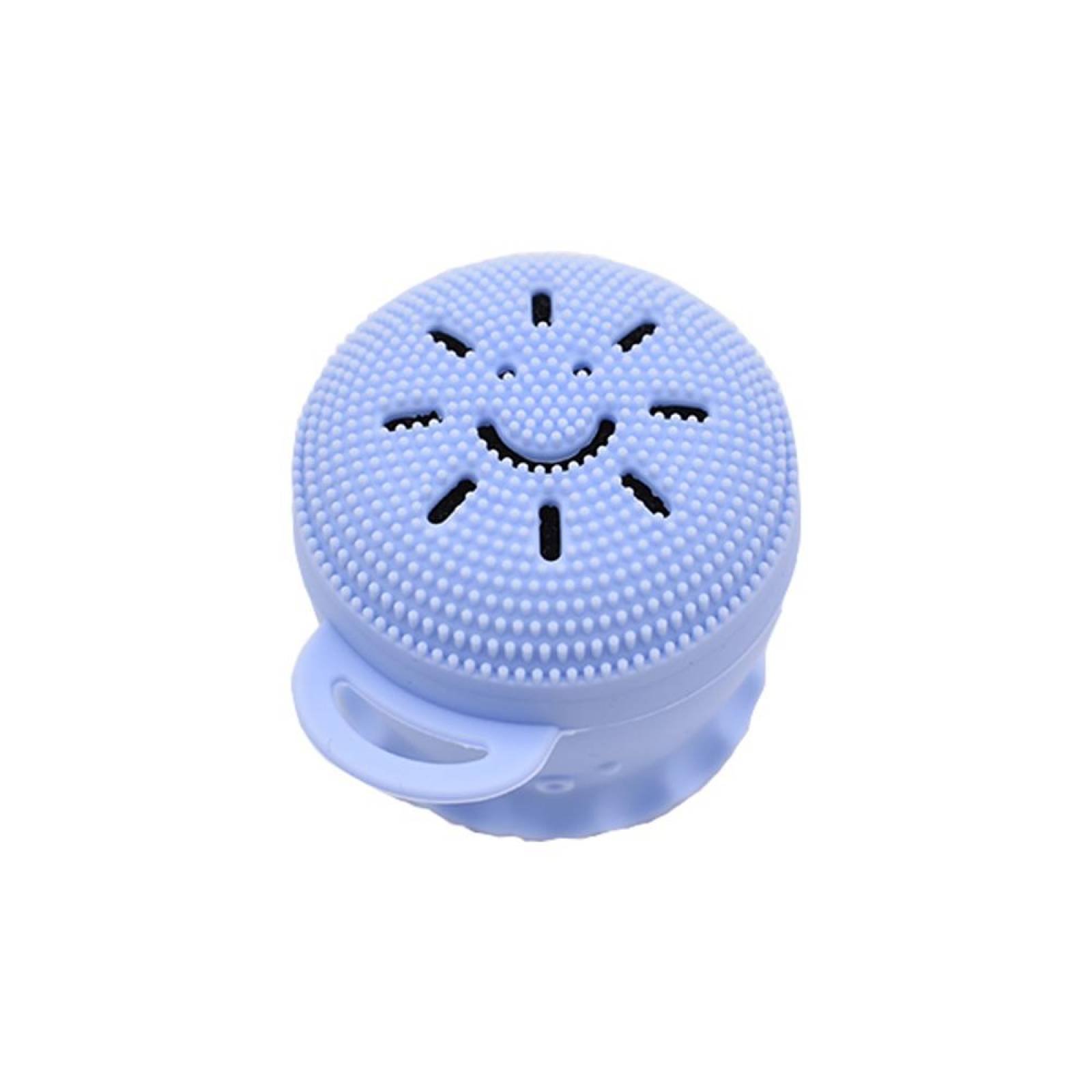 Limpiador Facial de Silicón con Esponja Integrada Azul