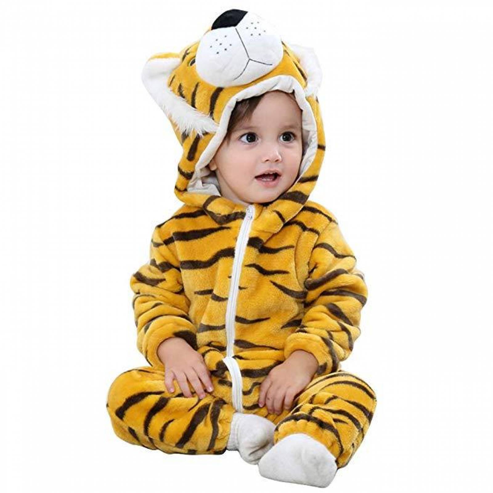 Mameluco para Bebe con Capucha 6-24 Tigre meses disfraz 