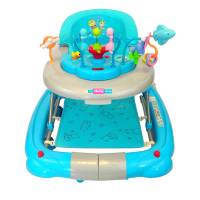 Andadera Para Bebe Mecedora Cartoon Musical De Lujo Azul