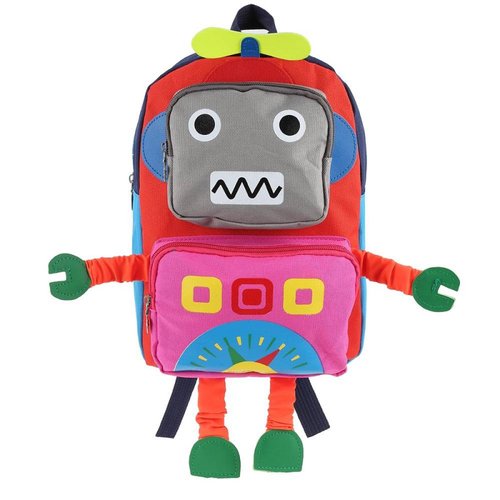 Bolso Mochila Para Preescolar y Guardería Robot Backpack 