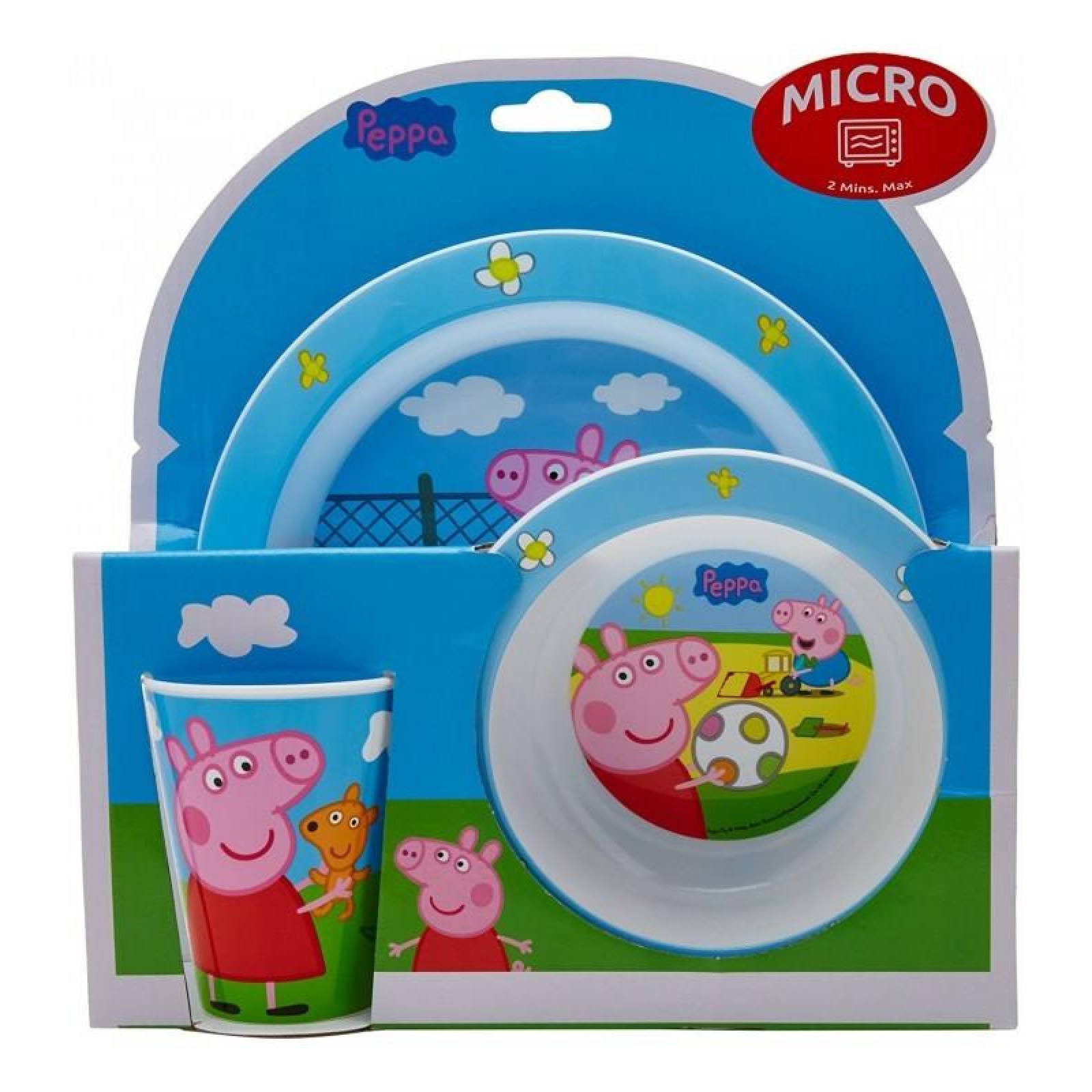 Set de Platos Alimentación Vajilla Peppa Pig 