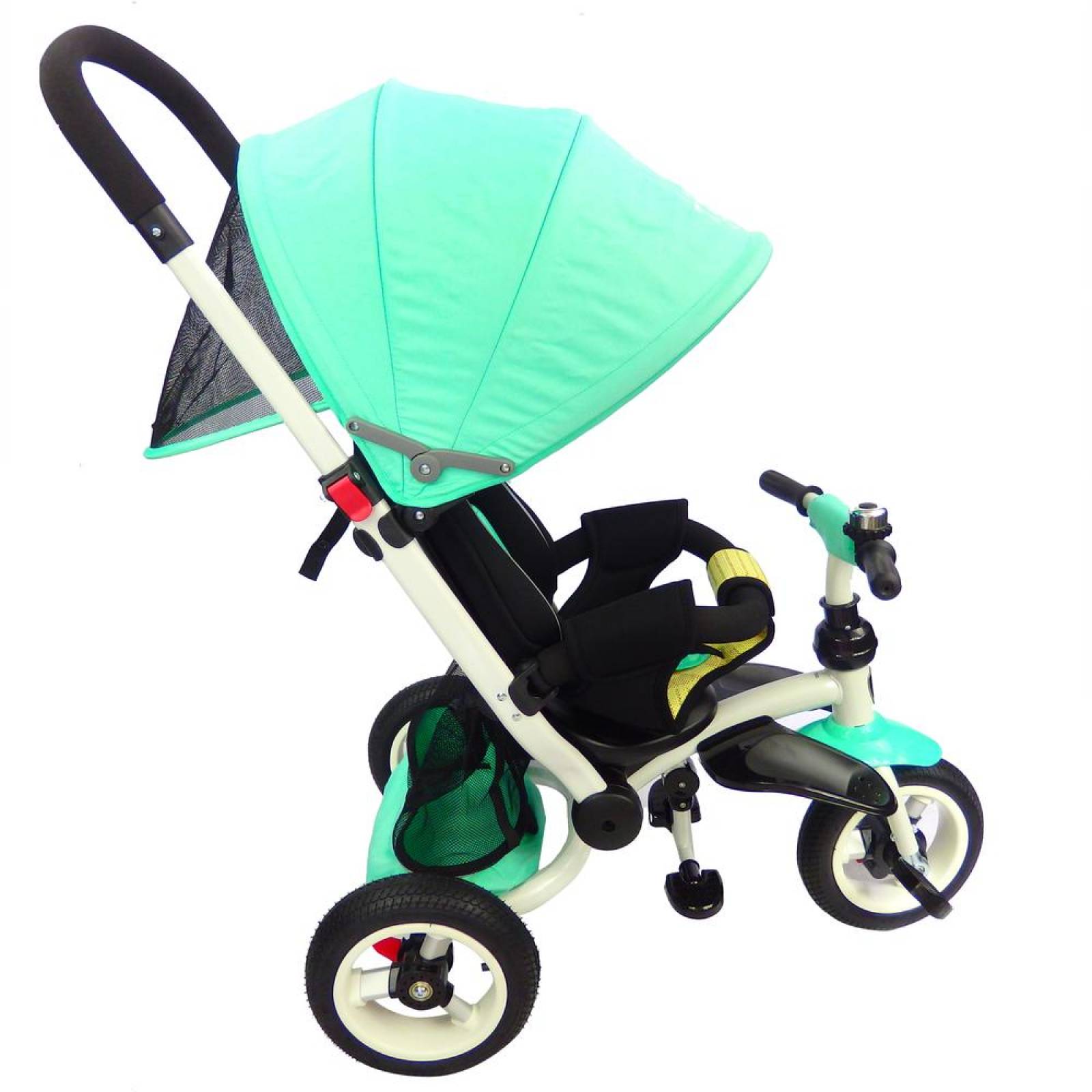 Triciclo para Bebe de lujo Llantas de Aire tipo carriola de 6-5 años Aqua 