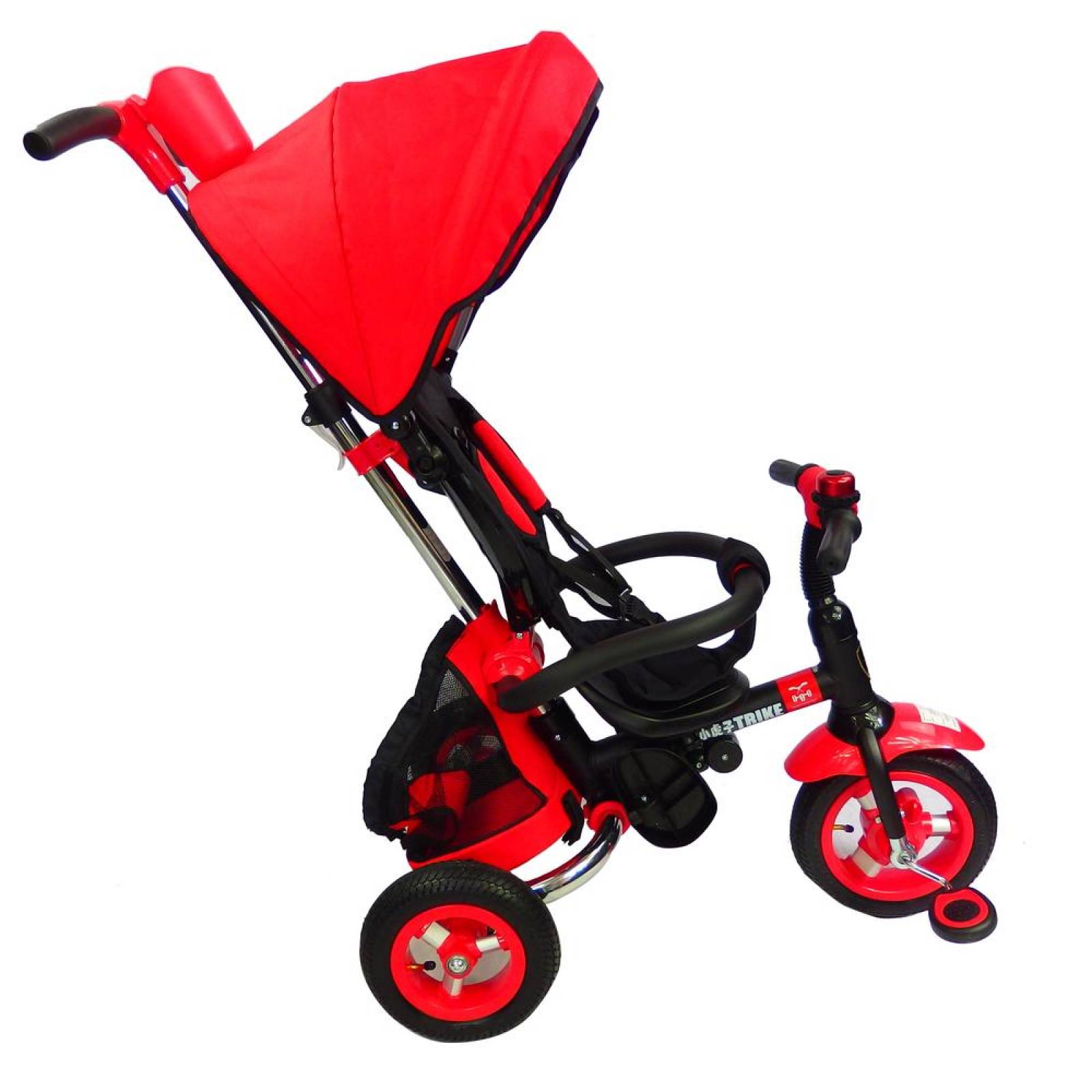 Triciclo para Bebe de lujo Llantas de Aire Evolutivo 6 meses a 5 años Rojo 