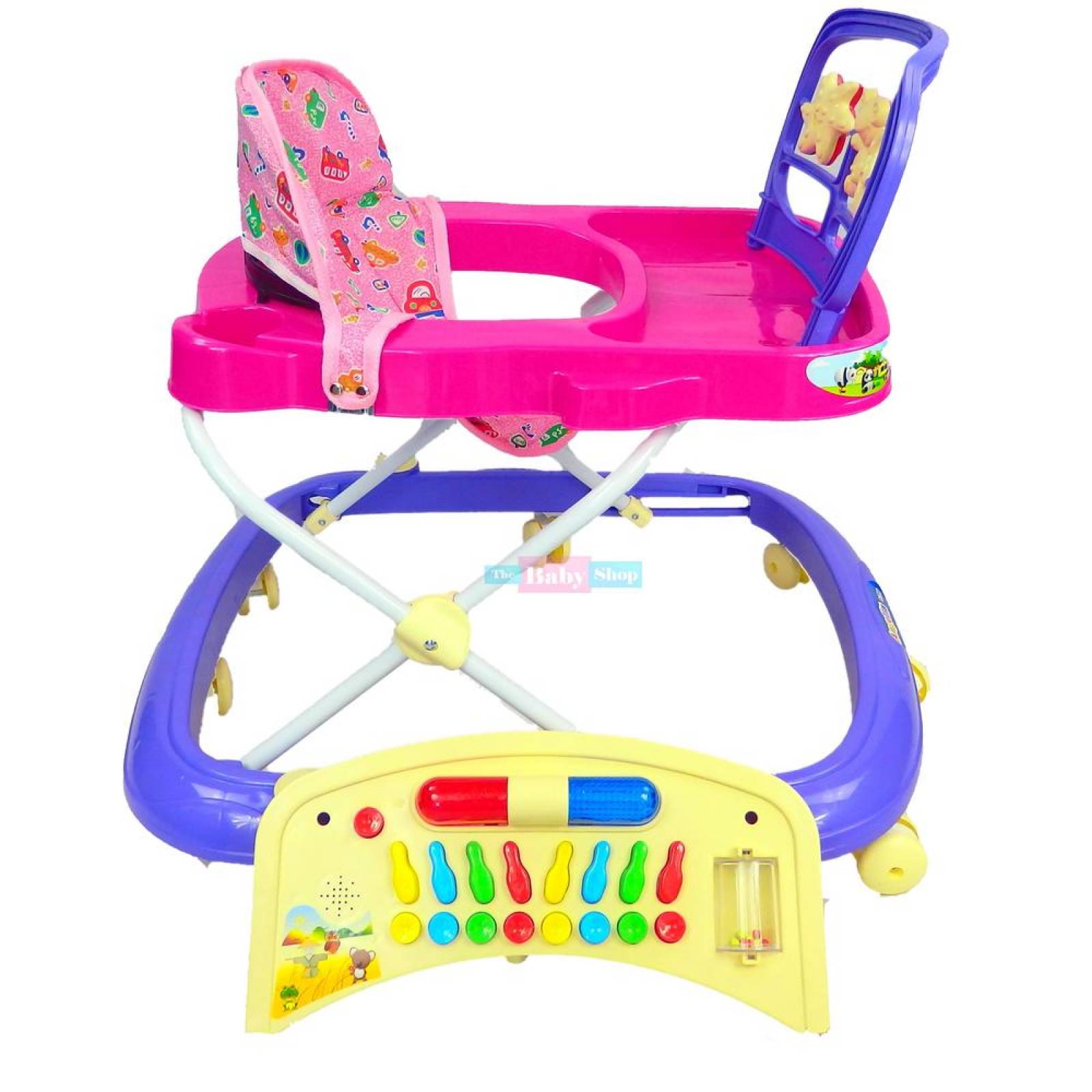 Andadera Para Bebe musical con juguetero y 8 llantas  - Rosa