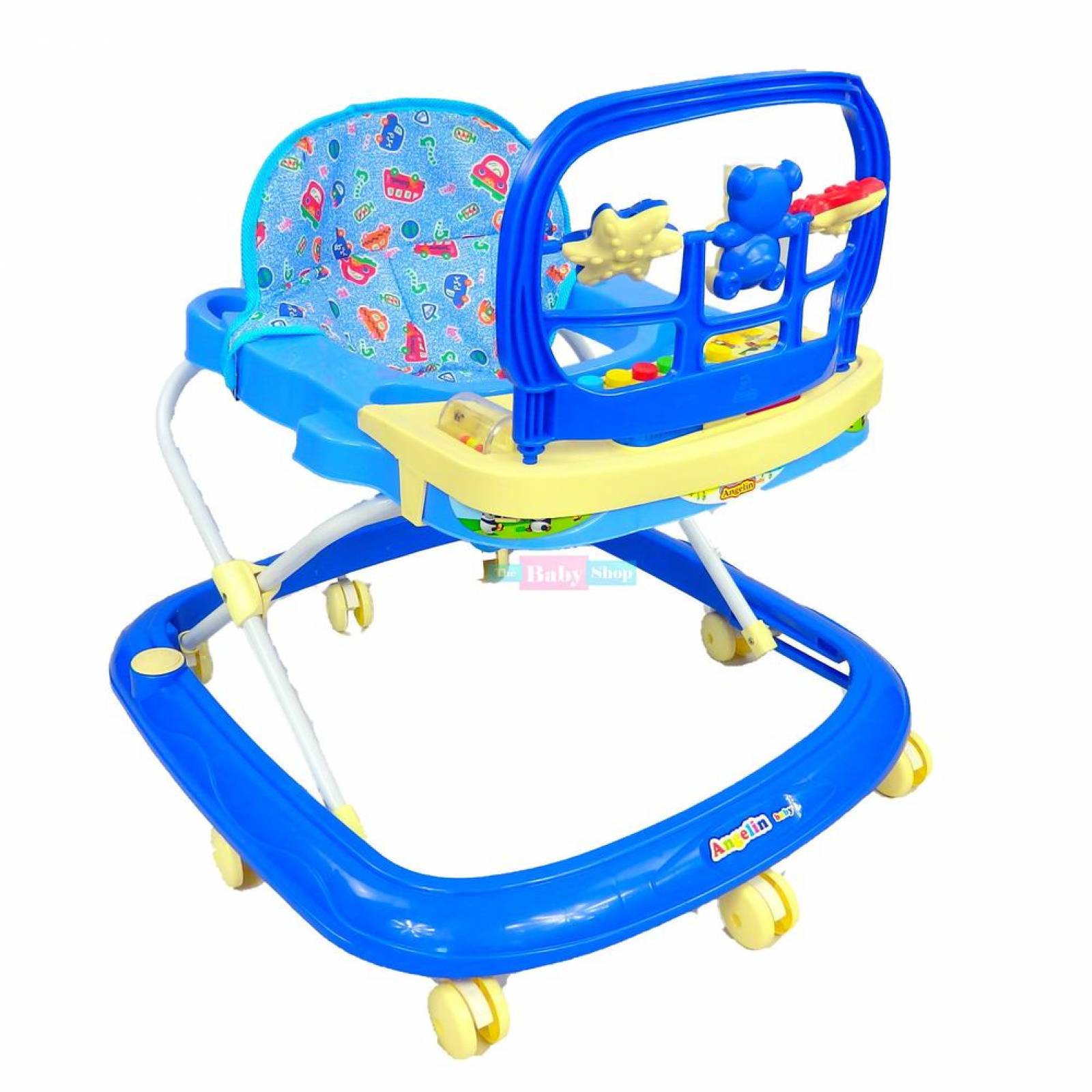 Andadera Para Bebe musical con juguetero y 8 llantas - Azul