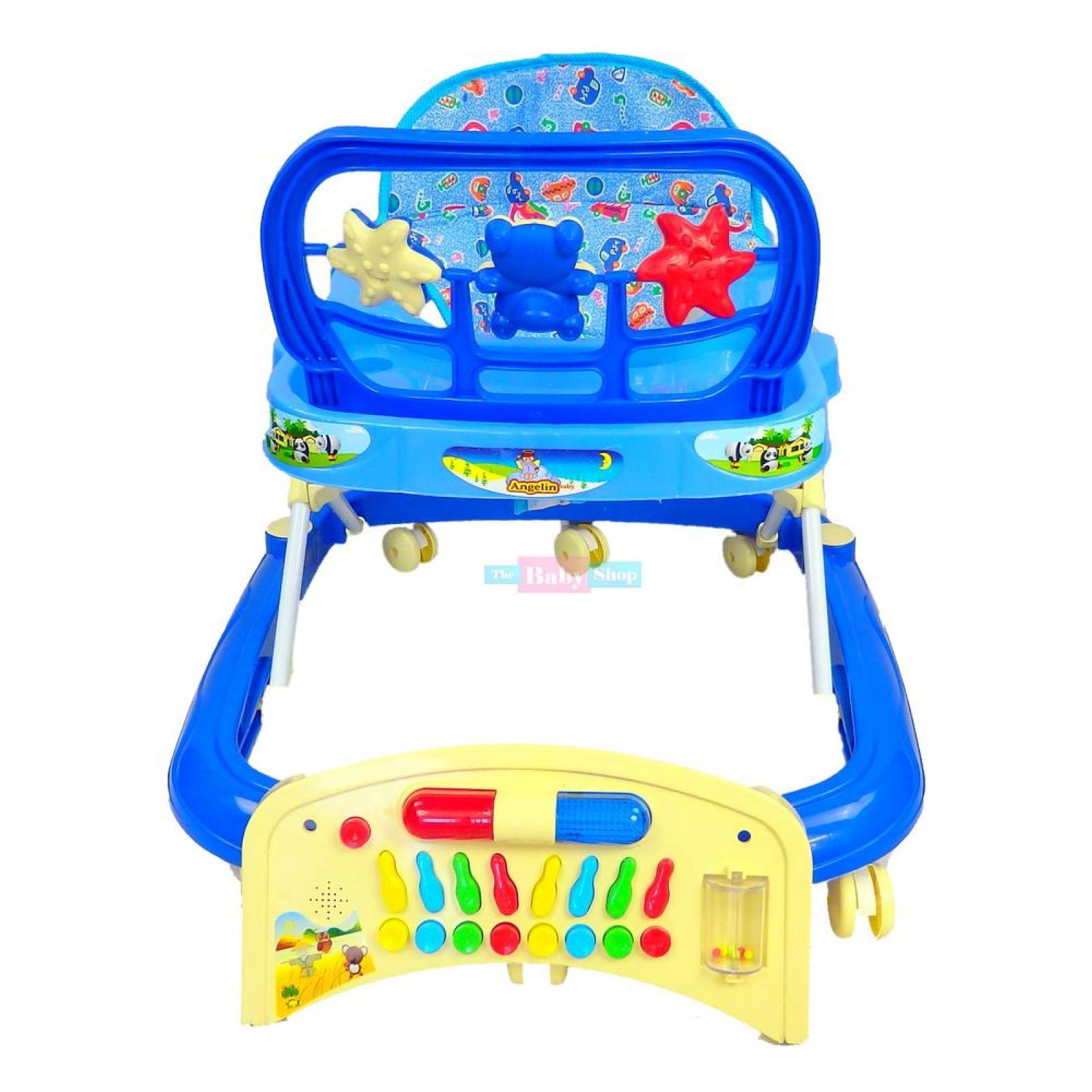 Andadera Para Bebe musical con juguetero y 8 llantas - Azul