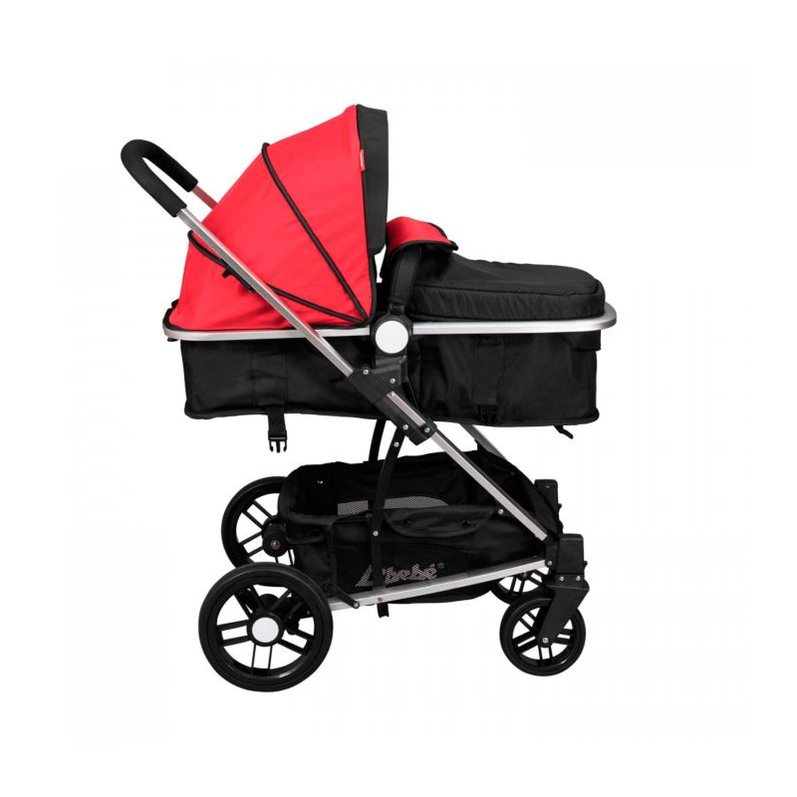 Carreolas con Portabebe Travel System Crown reversible Rojo