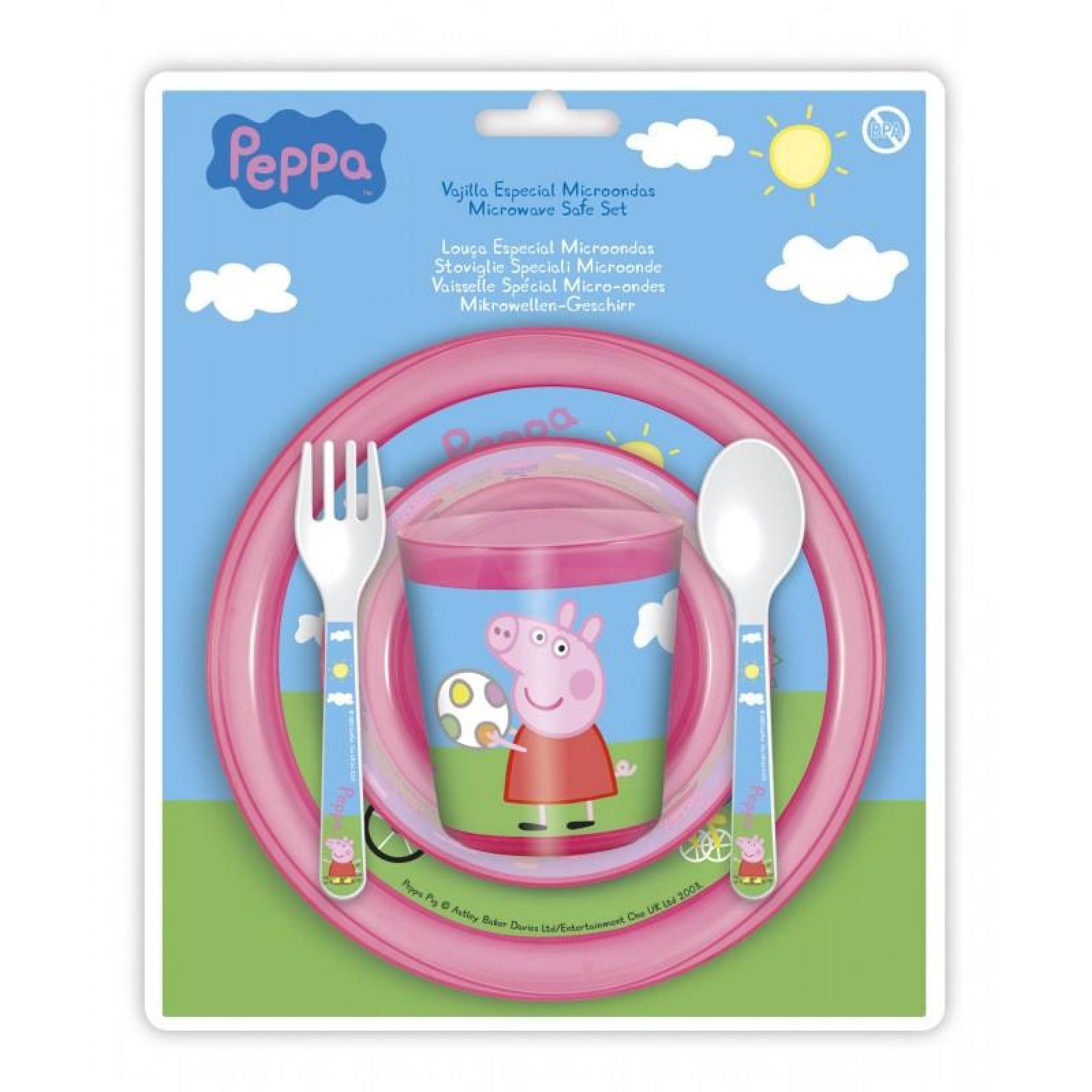 Set Alimentación Vajilla Infantil de 5 piezas Peppa Pig 
