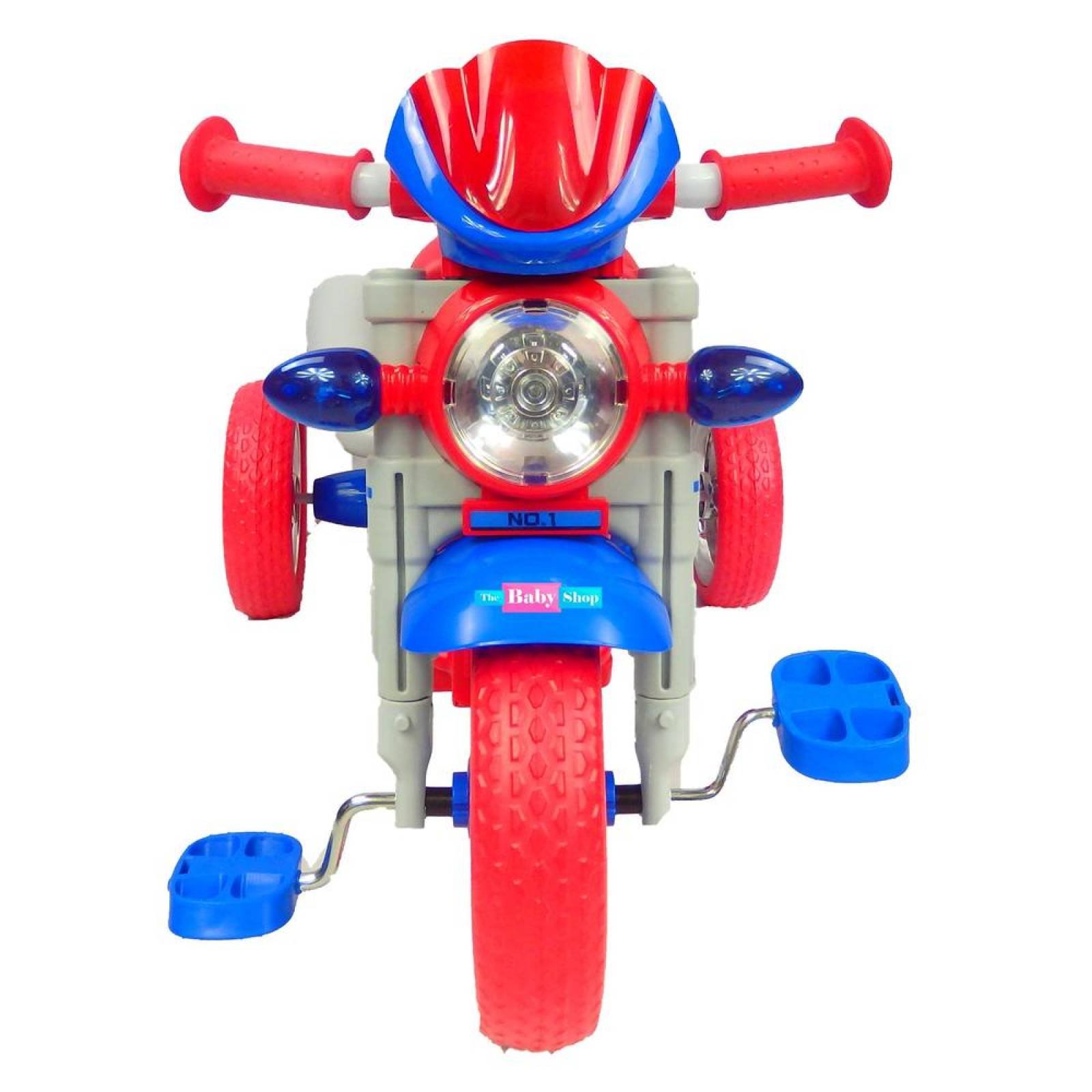 Triciclo para Niños Musical tipo Motocicleta Montable Rojo