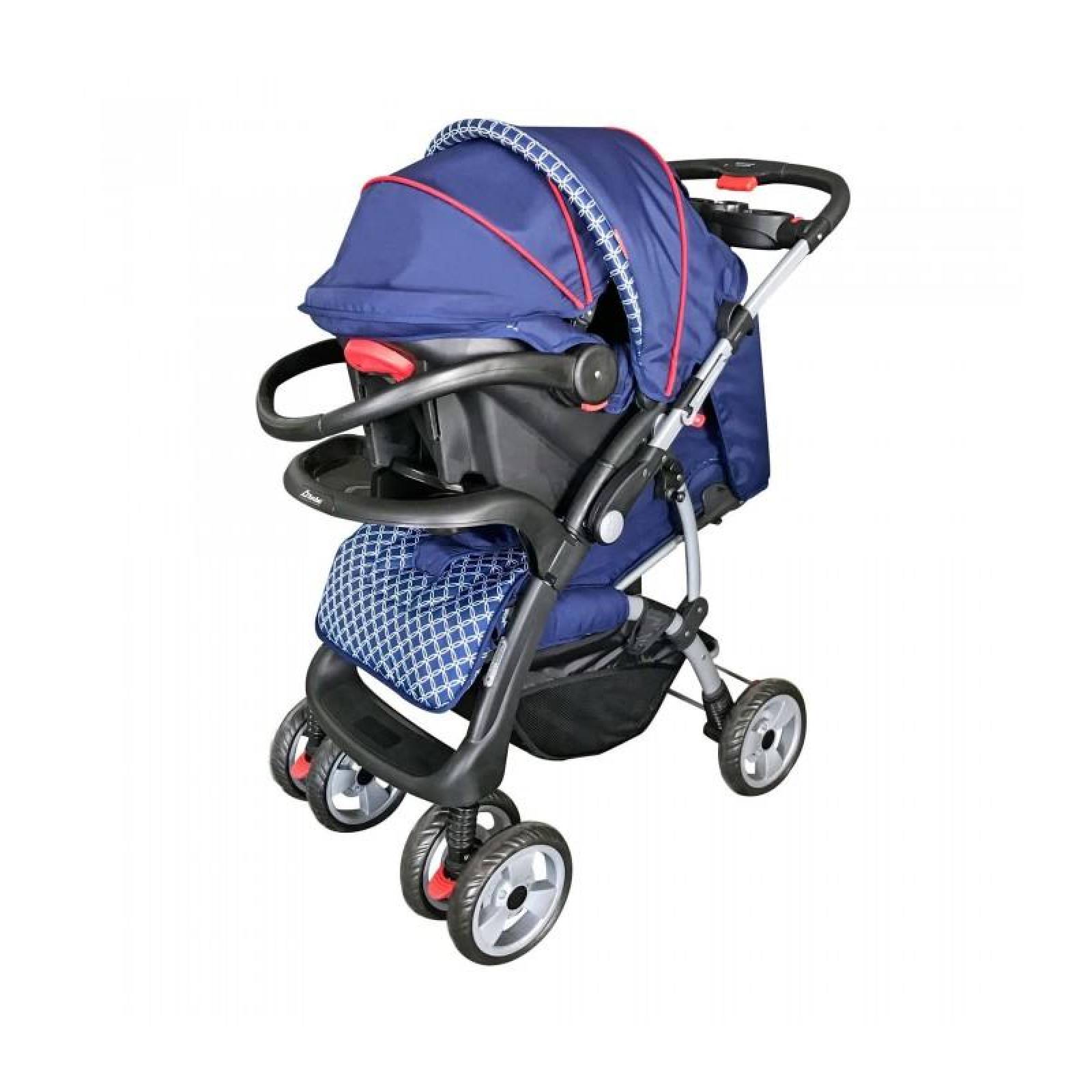 Carreolas con Portabebe Travel System Aventura Reversible Azul