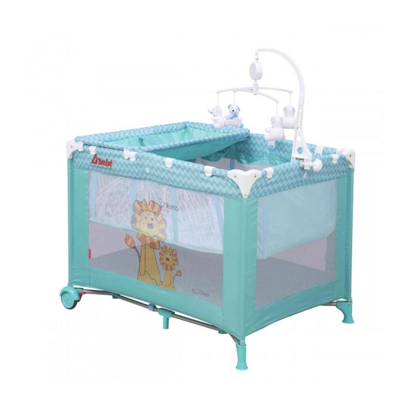 Cuna Corral de viaje Zoo Baby 6 a 36 meses Azul