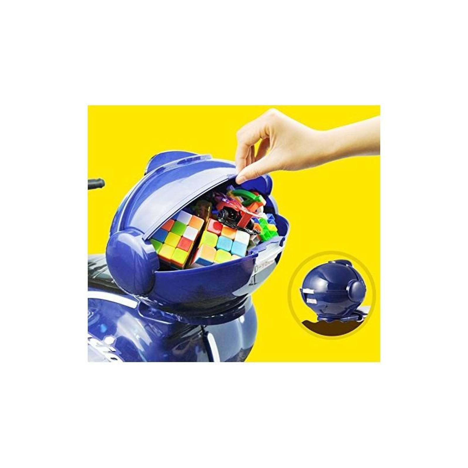 Motocicleta deportiva eléctrica con sonido y led para niños Azul