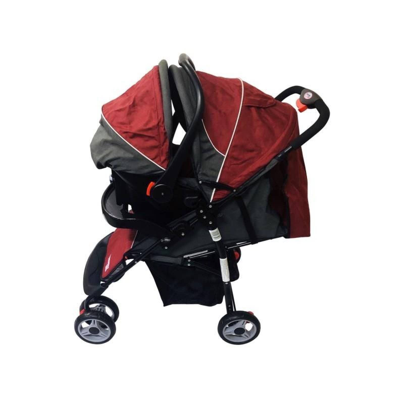 Carriola con Portabebe Travel de Lujo Trendy Kids Rojo