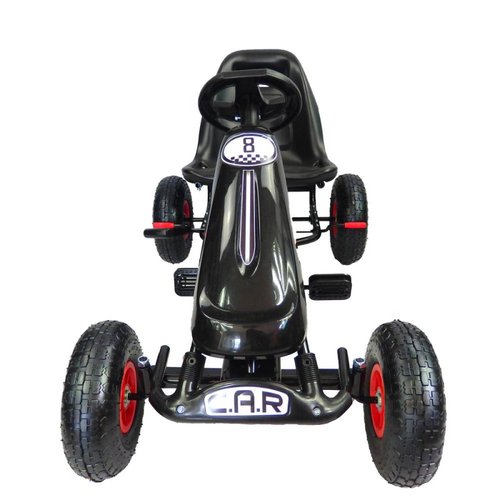 Go kart para niños con pedales y llantas de aire Tek Negro 